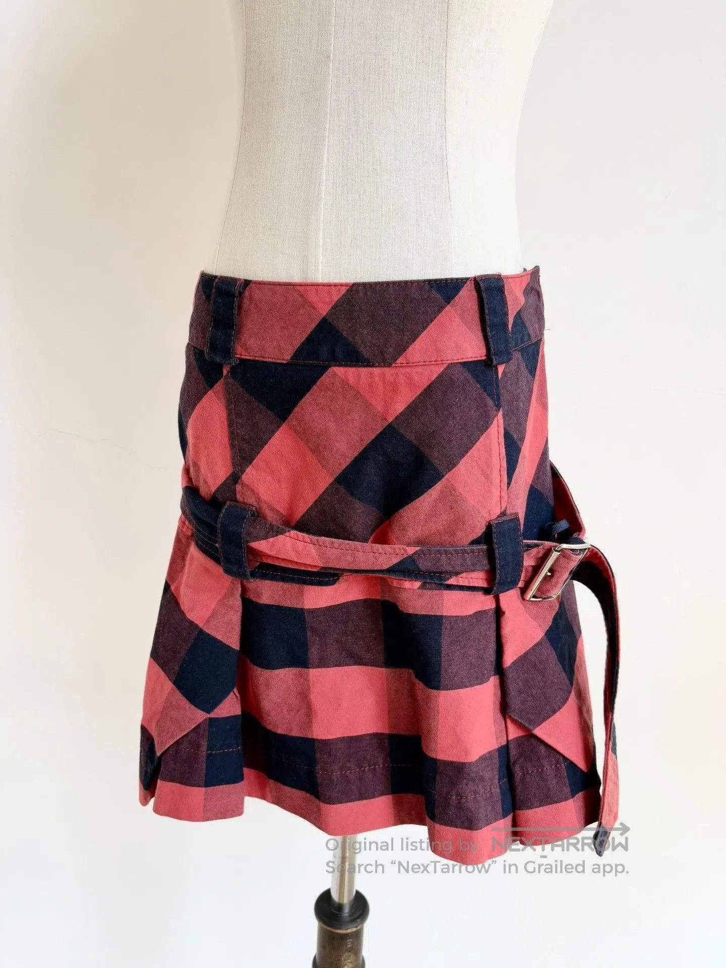 Vivienne Westwood Vivienne Westwood Vintage Red Plaid Buckle Skirt. Size 22" - 2 Thumbnail