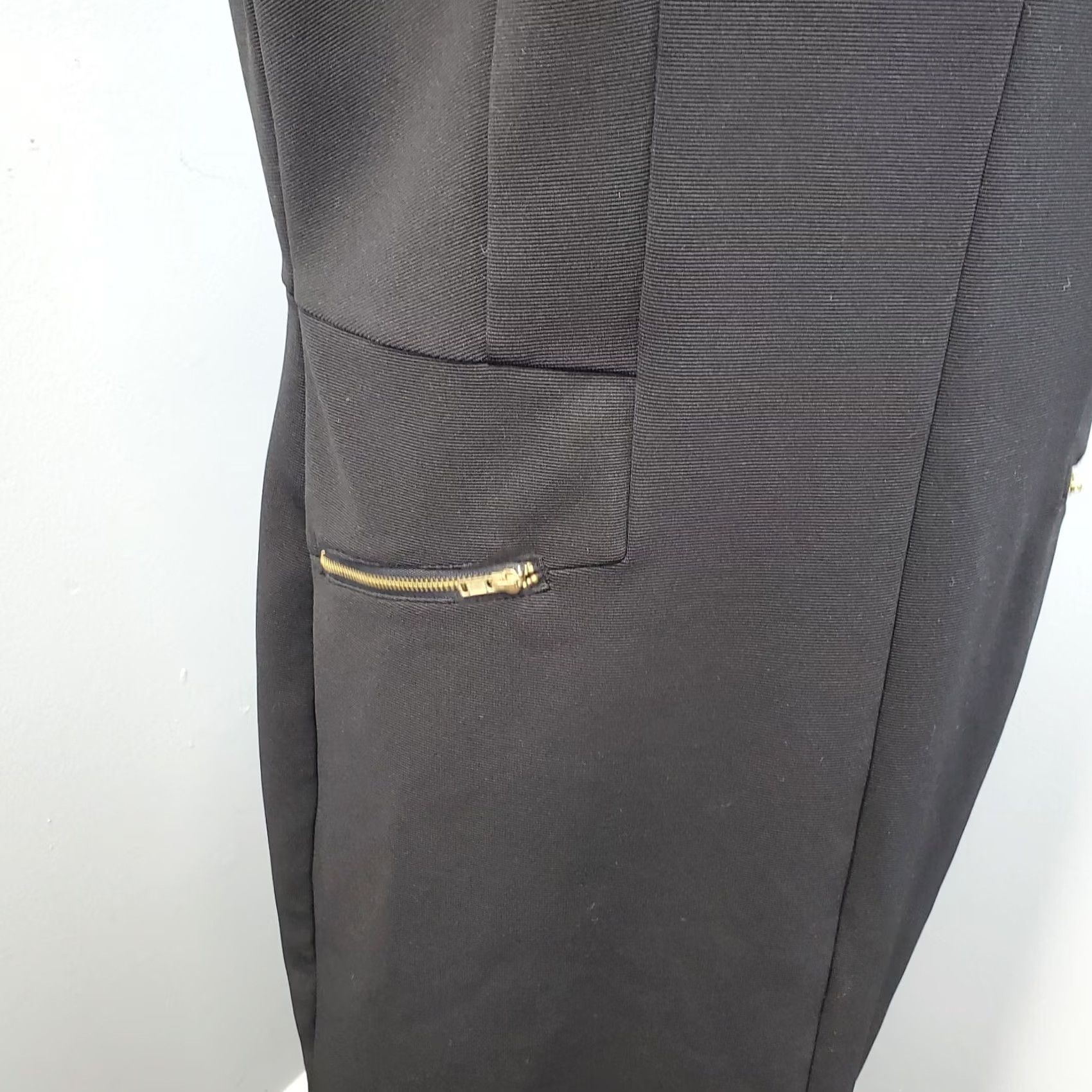 Vintage Emma & Michele Shift Dress Womens Size 12 Black Zipper Pockets Stretch Casual Midi Back Zip Sleeveless Cap Sleeve Vintage: No Size XL / US 12-14 / IT 48-50 - 4 Thumbnail