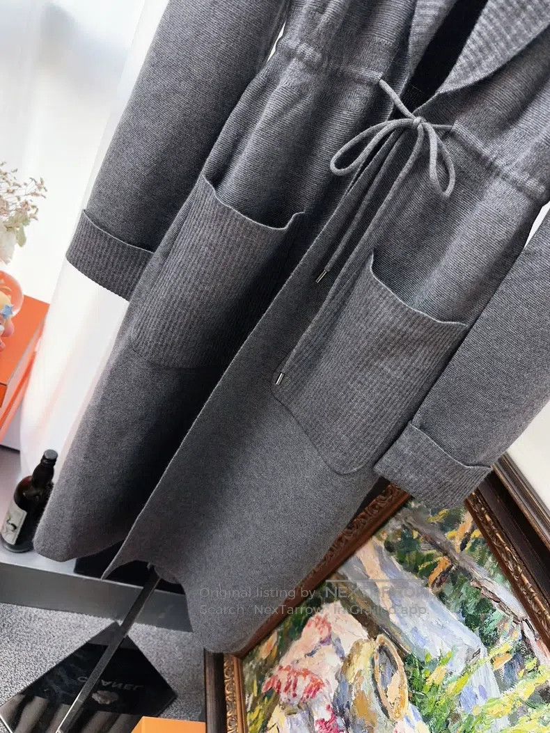 Loro Piana Loro Piana Dark Gray Cashmere and Silk Long Cardigan Size XXS / US 00 / IT 34 - 3 Thumbnail