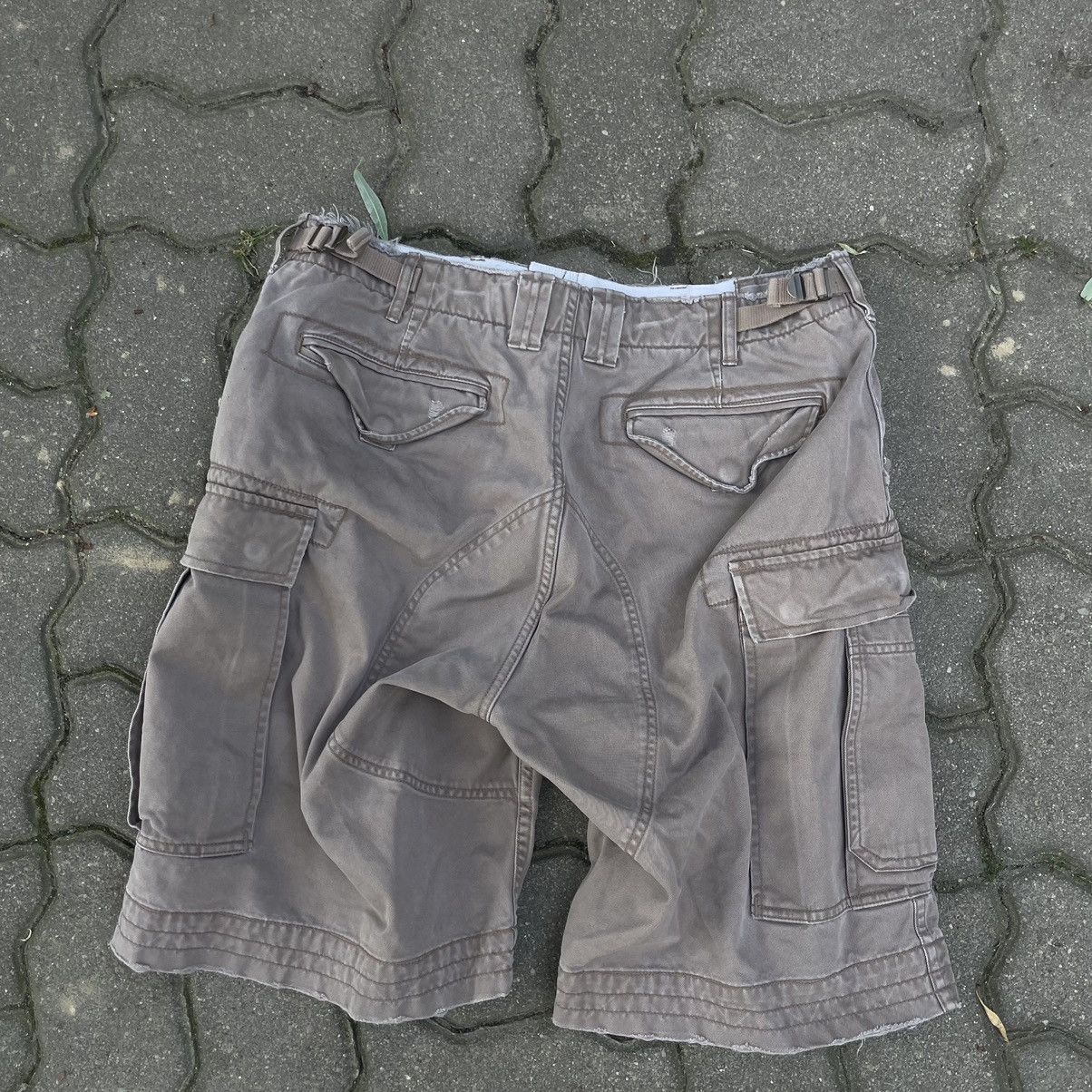 Vintage Ralph Lauren 90s Vintage Cargo Army Distressed Shorts Size US 34 / EU 50 - 2 Thumbnail