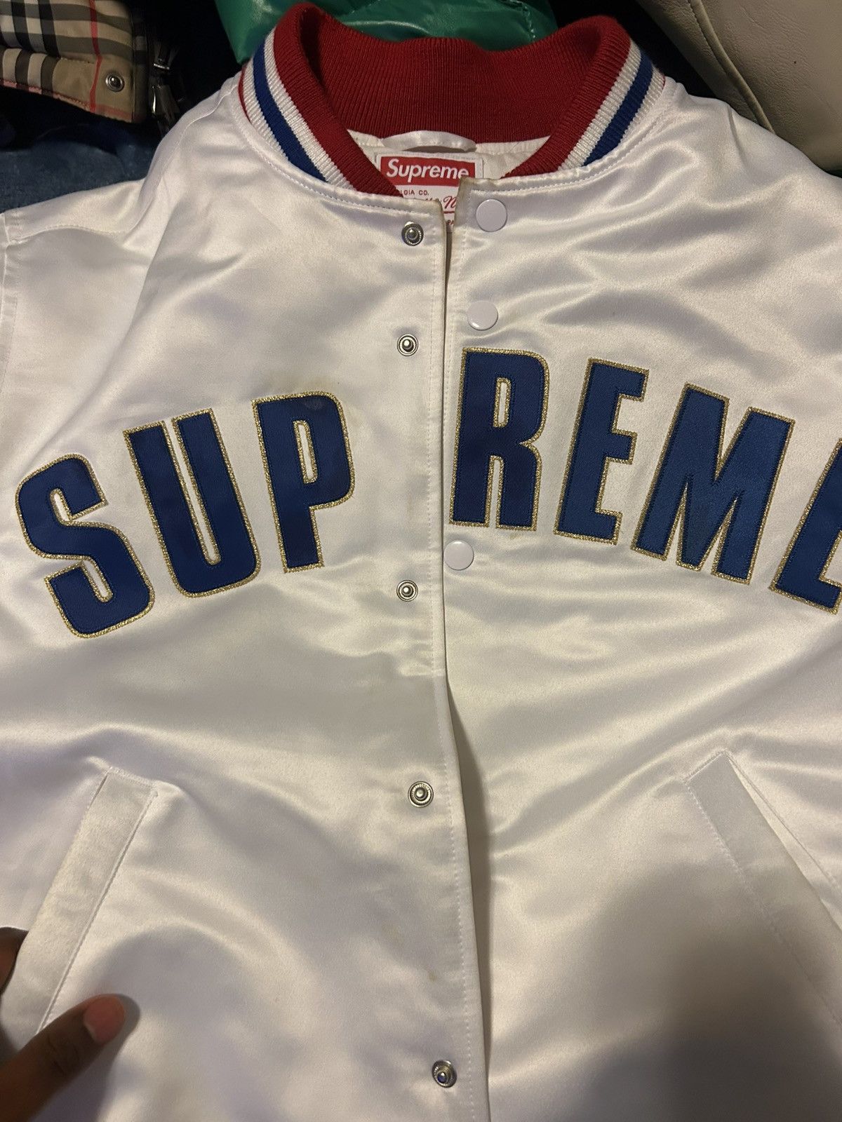 Supreme Supreme red white blue varsity jacket Size US S / EU 44-46 / 1 - 5 Thumbnail