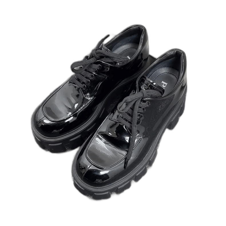 Prada Prada Black Patent Leather Loafers-yf Size US 7.5 / EU 40-41 - 1 Thumbnail