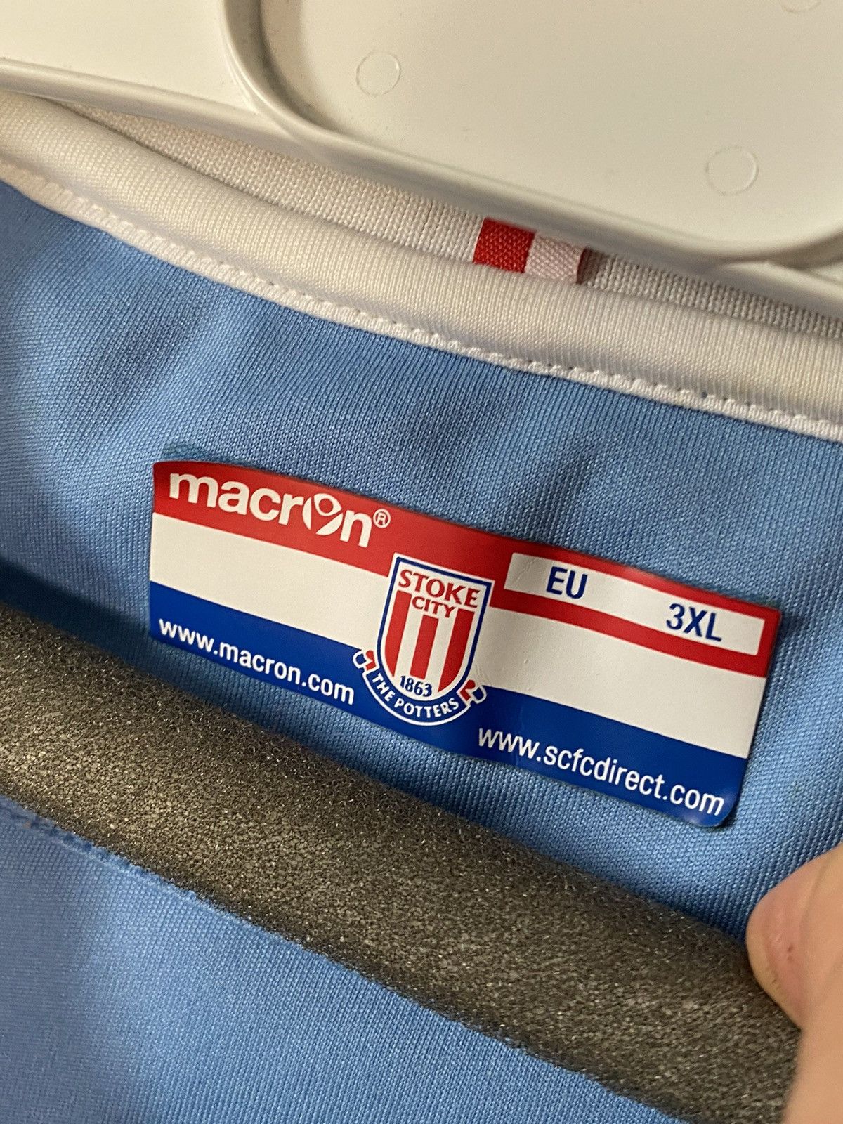 Macron Vintage Stoke City Marcon Soccer Jersey Long Sleeve Size US XXL / EU 58 / 5 - 2 Thumbnail