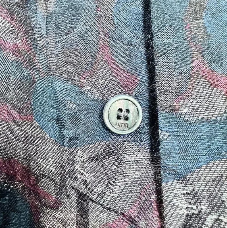 Dior Dior Gray Silk Blend Short Sleeve Shirt . Size US L / EU 52-54 / 3 - 5 Thumbnail