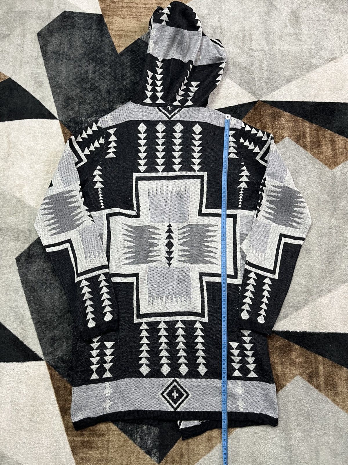 Native Vintage Local Motion Navajo Aztec Alpaca Wool Parka Hoodie Size US L / EU 52-54 / 3 - 7 Thumbnail