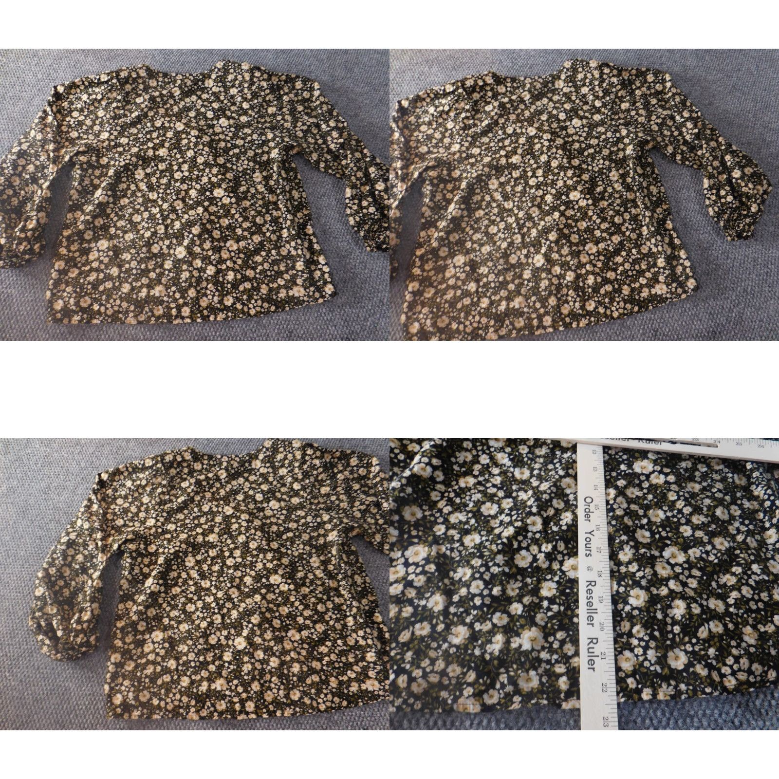 Old Navy Old Navy Womens Blouse L Black Floral Button-Up Casual Pulse? Size L / US 10 / IT 46 - 8 Thumbnail