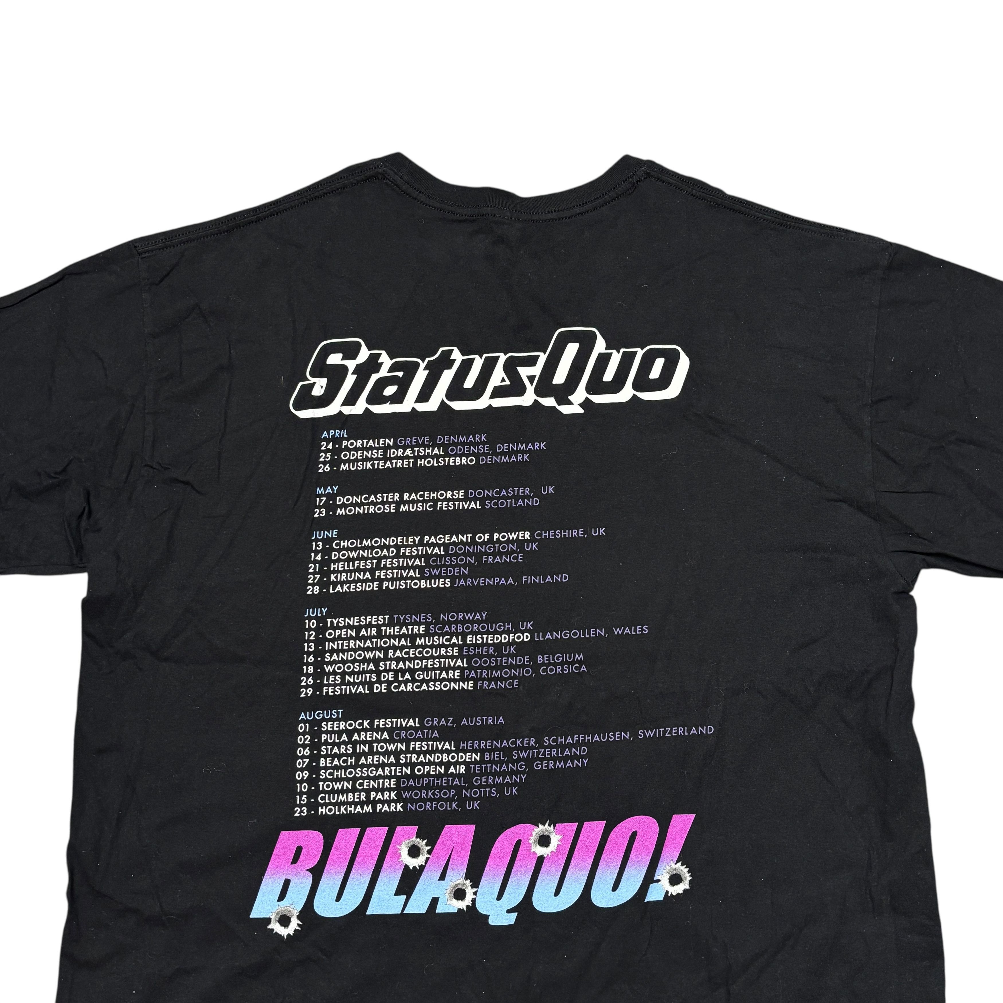 Band Tees × Vintage Status Quo Shirt Vintage Band Tees Bon Jovi Aerosmith Size US XXL / EU 58 / 5 - 10 Thumbnail