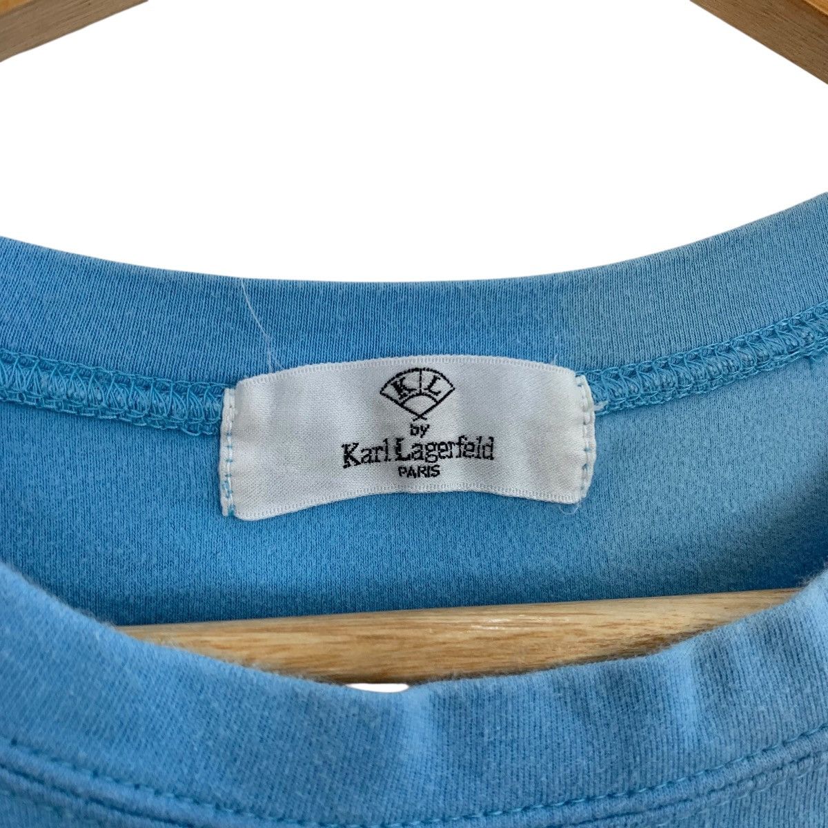 Karl Lagerfeld Vintage KARL LAGERFELD PARIS Spell Out Blue Tshirt Size US S / EU 44-46 / 1 - 5 Thumbnail