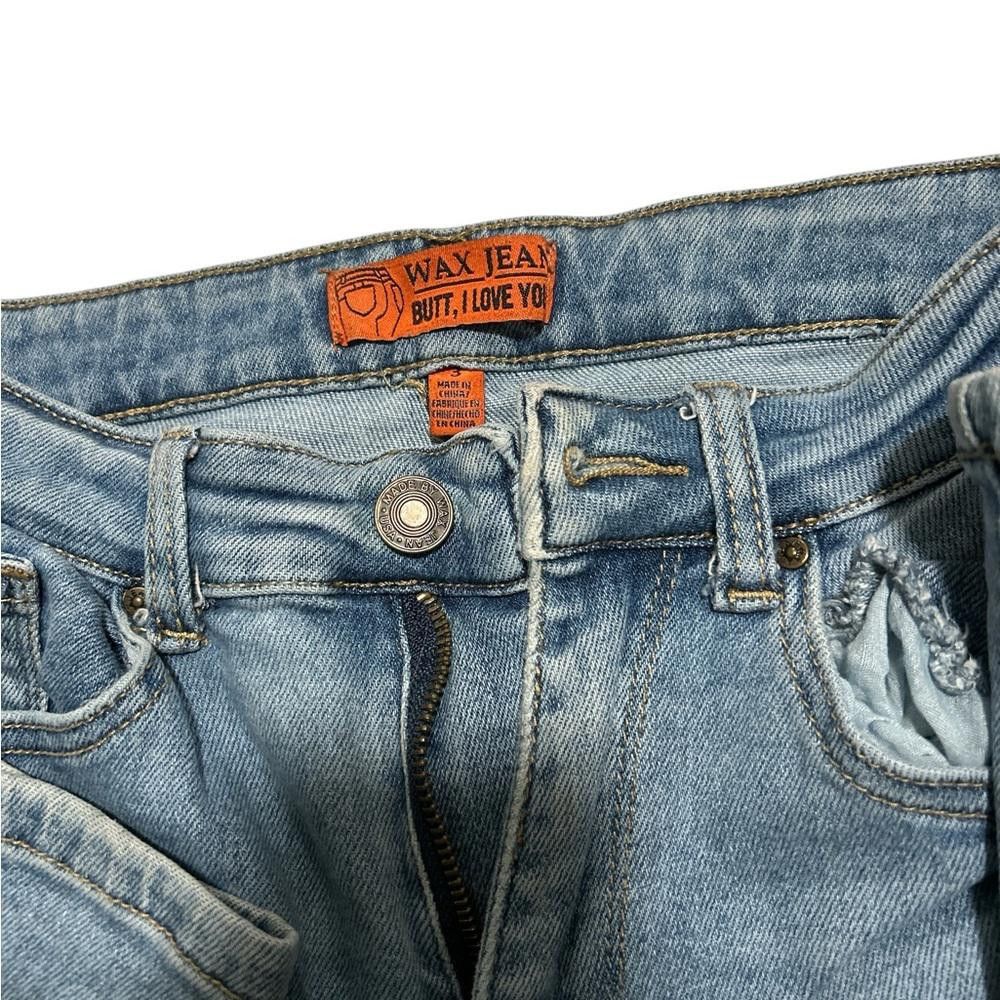 Designer Wax Jean Butt, I Love You Light Wash High Waisted Jeans Size 30" / US 8 / IT 44 - 4 Thumbnail
