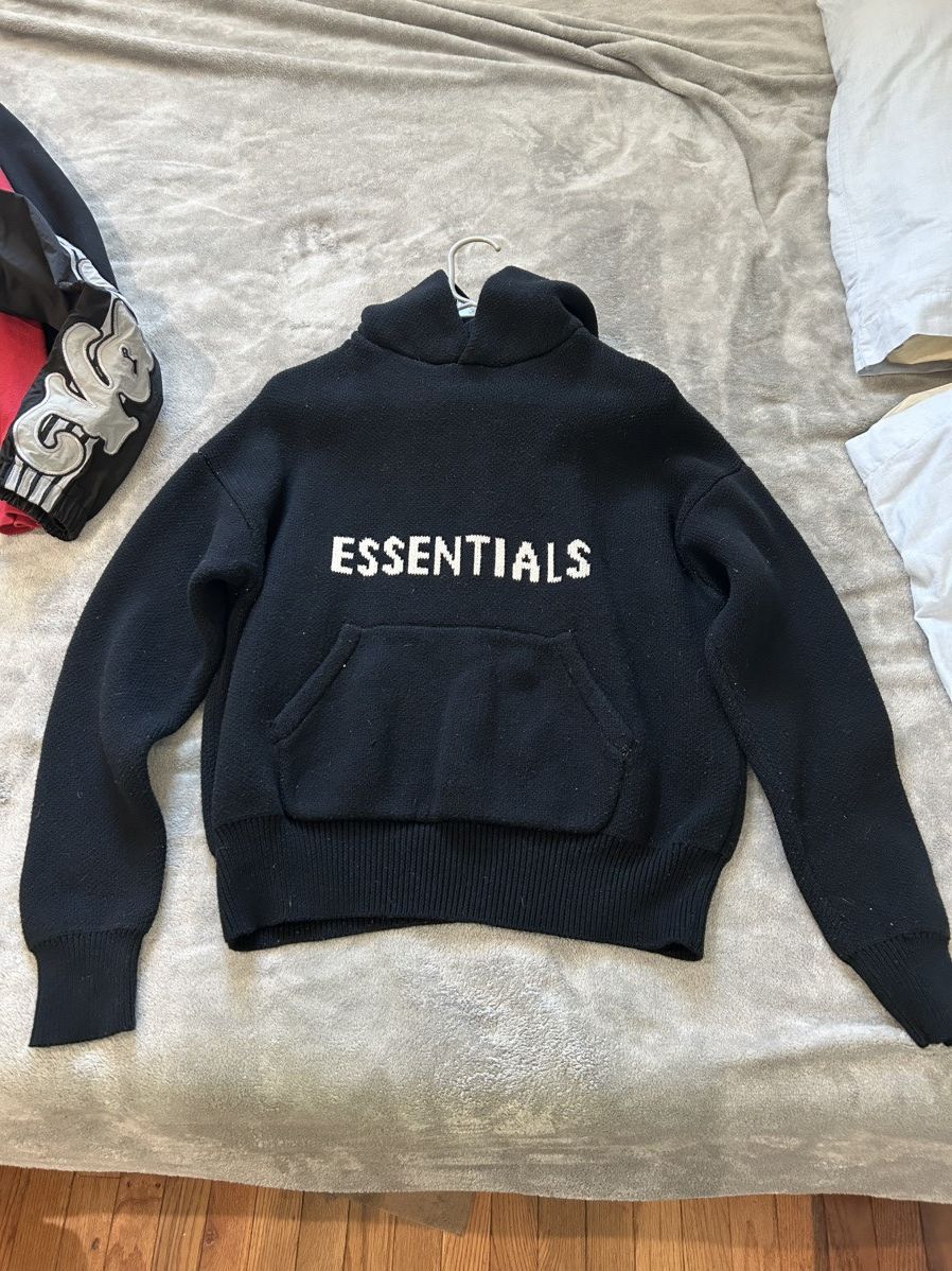 Fear of God Essentials FEAR OF GOD hoodie/BLK Size US XXS / EU 40 - 1 Thumbnail