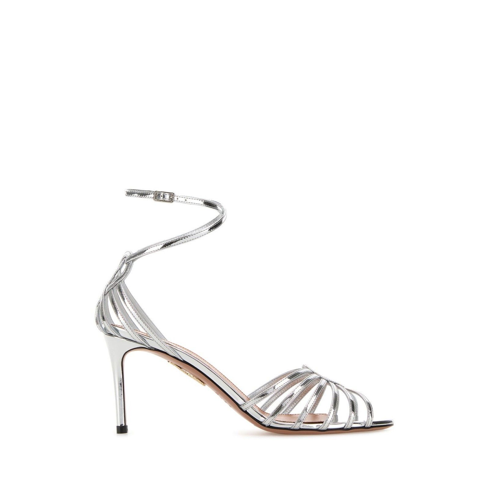 AQUAZZURA Sweetheart Silver Sandals New & Authentic (Women's