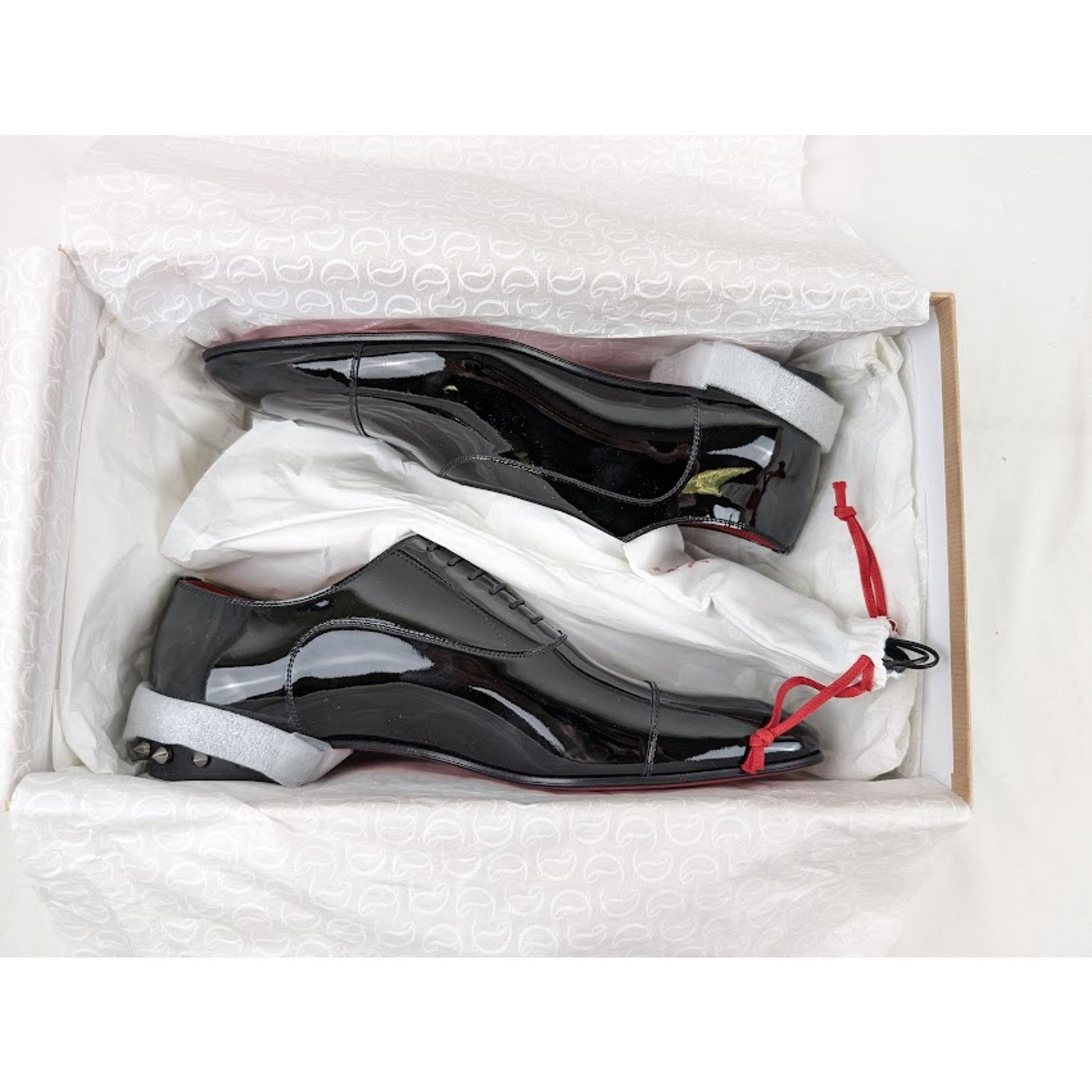 Christian Louboutin o1rshd1 So Greggo Flat Shoes in Black/Gun Metal/Lin Loubi Size US 13 / EU 46 - 16 Thumbnail