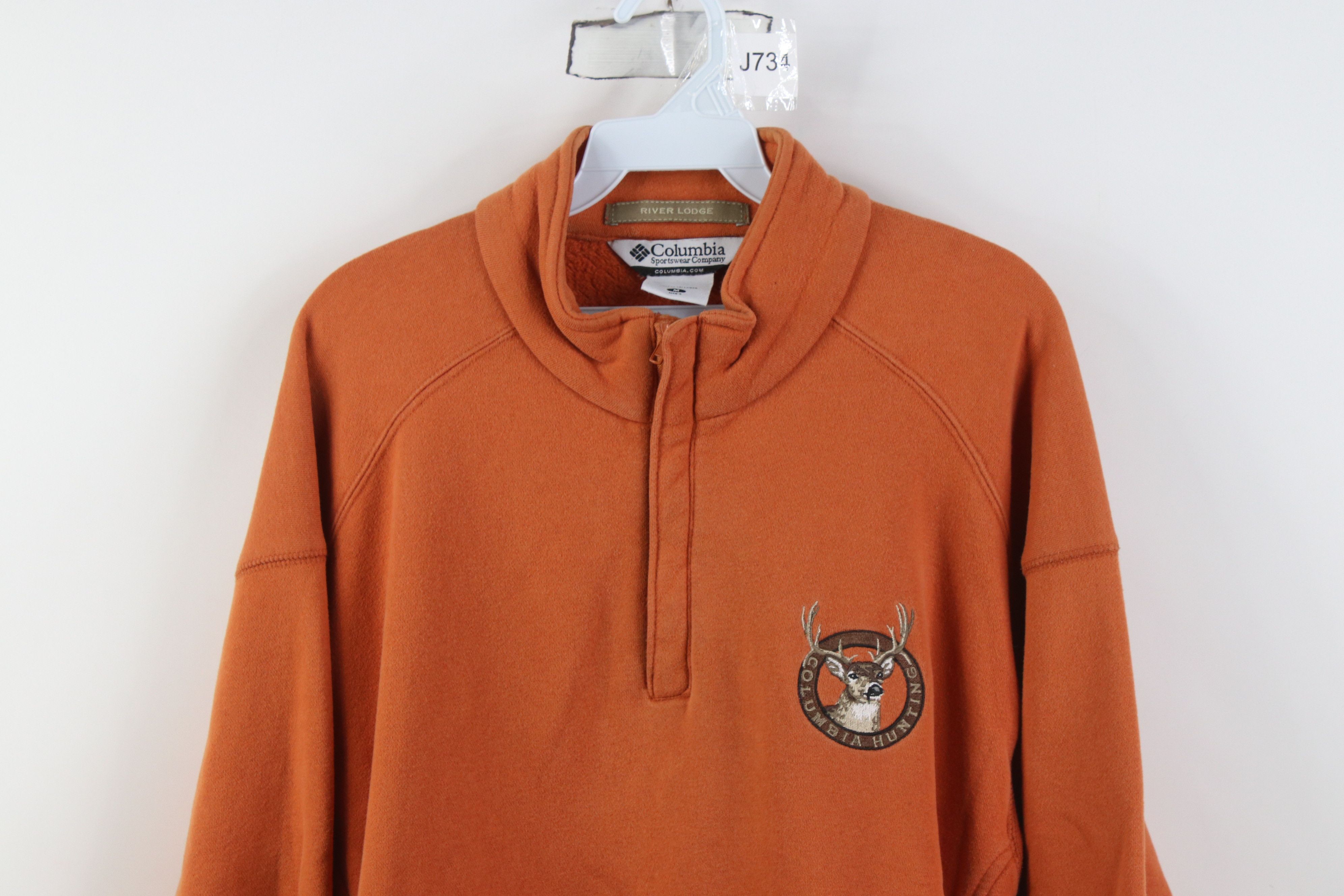 Columbia Vintage Y2K Columbia Buck Hunting 1/4 Zip Sweatshirt Orange Size US M / EU 48-50 / 2 - 2 Thumbnail