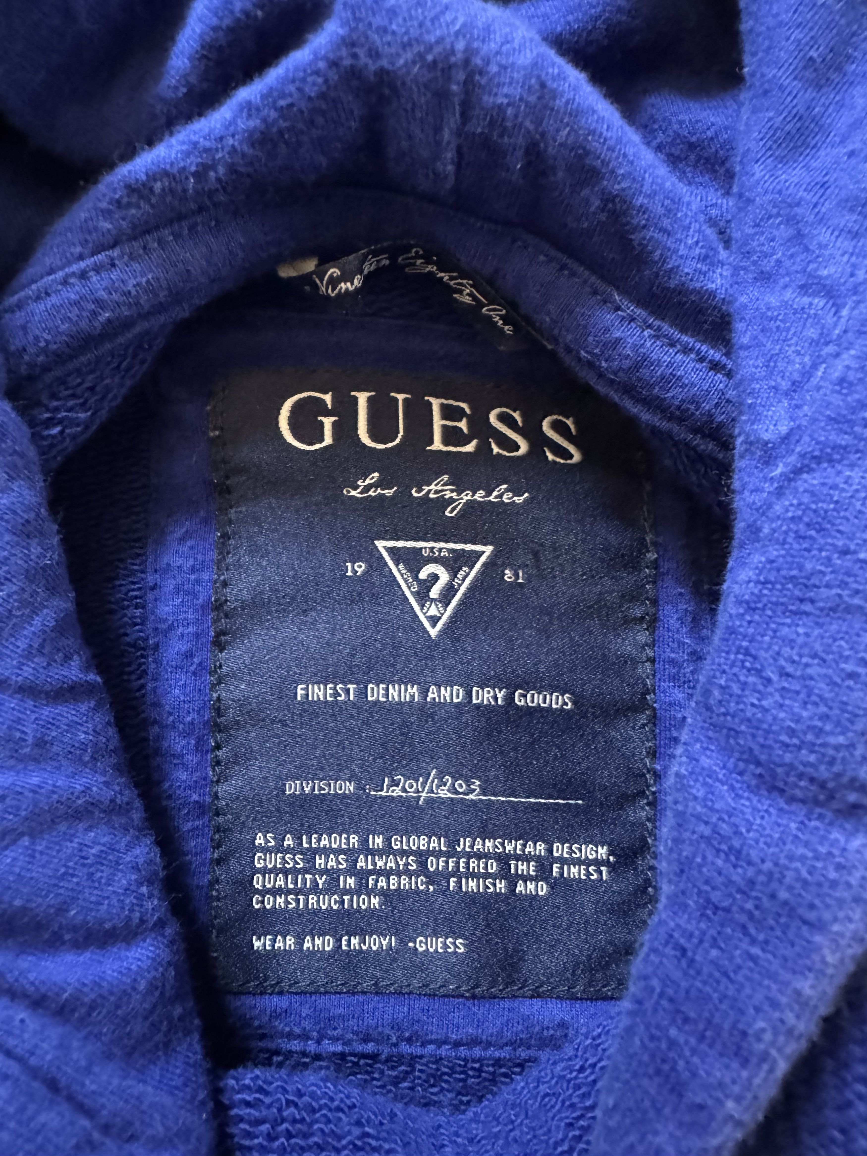 Guess GUESS Logo Hoodie Blue Pullover Size US S / EU 44-46 / 1 - 4 Thumbnail