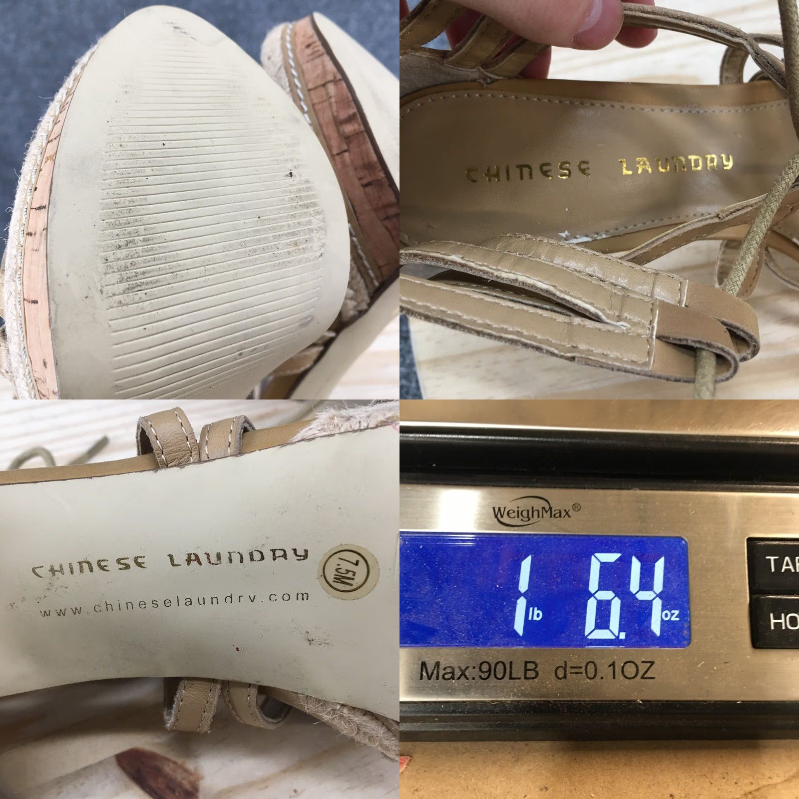 Chinese Laundry Chinese Laundry High Heels Womens 7.5 M Stileto Gladiator Strappy Lace Up Beige Open Toe - 7.5 US Size - 38 EU Size US 8 / IT 38 - 9 Thumbnail