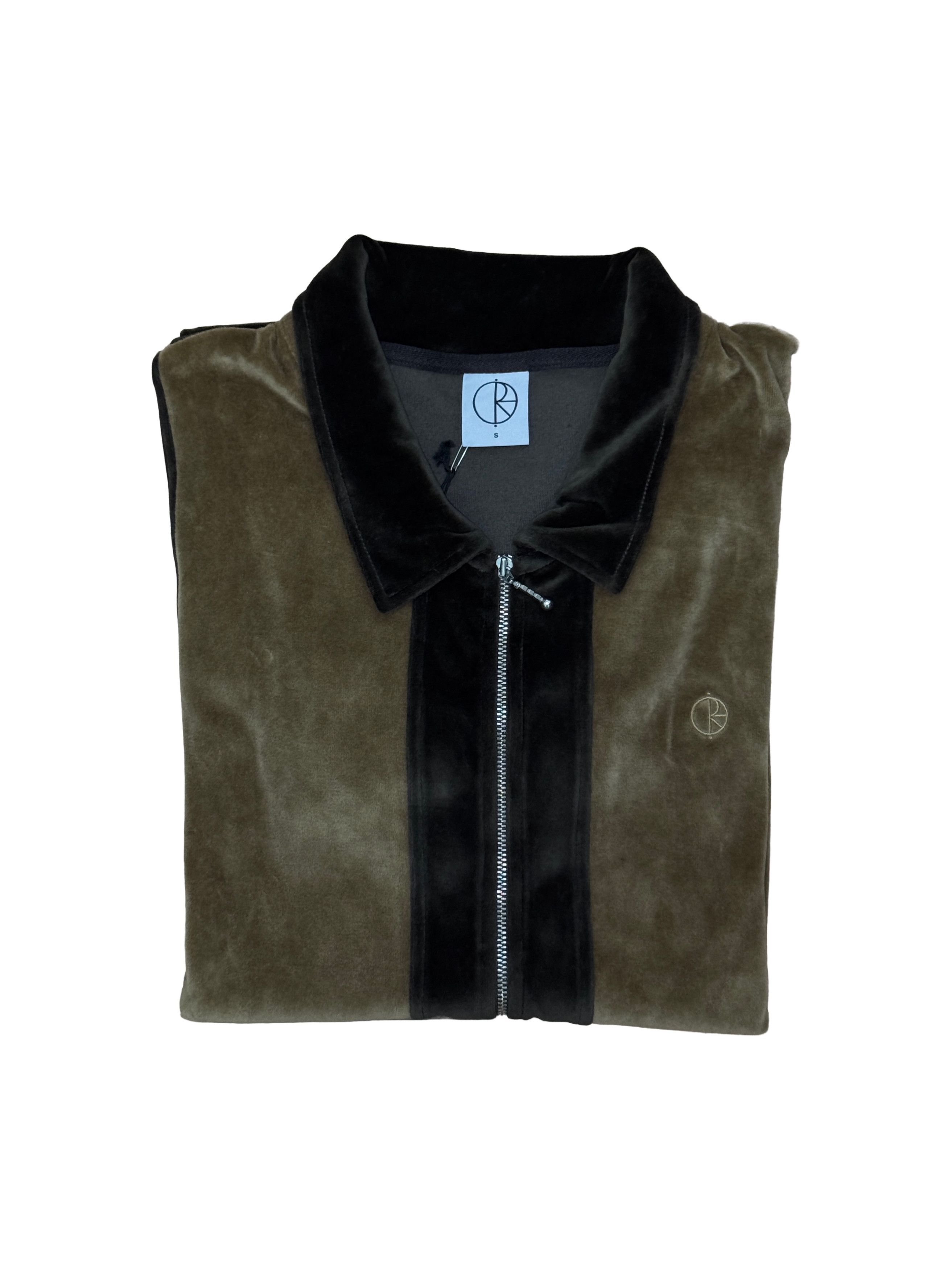 Polar Skate Co. Shirt Polar Skate Co. Vince Zip Velour Brown S Size US S / EU 44-46 / 1 - 1 Thumbnail