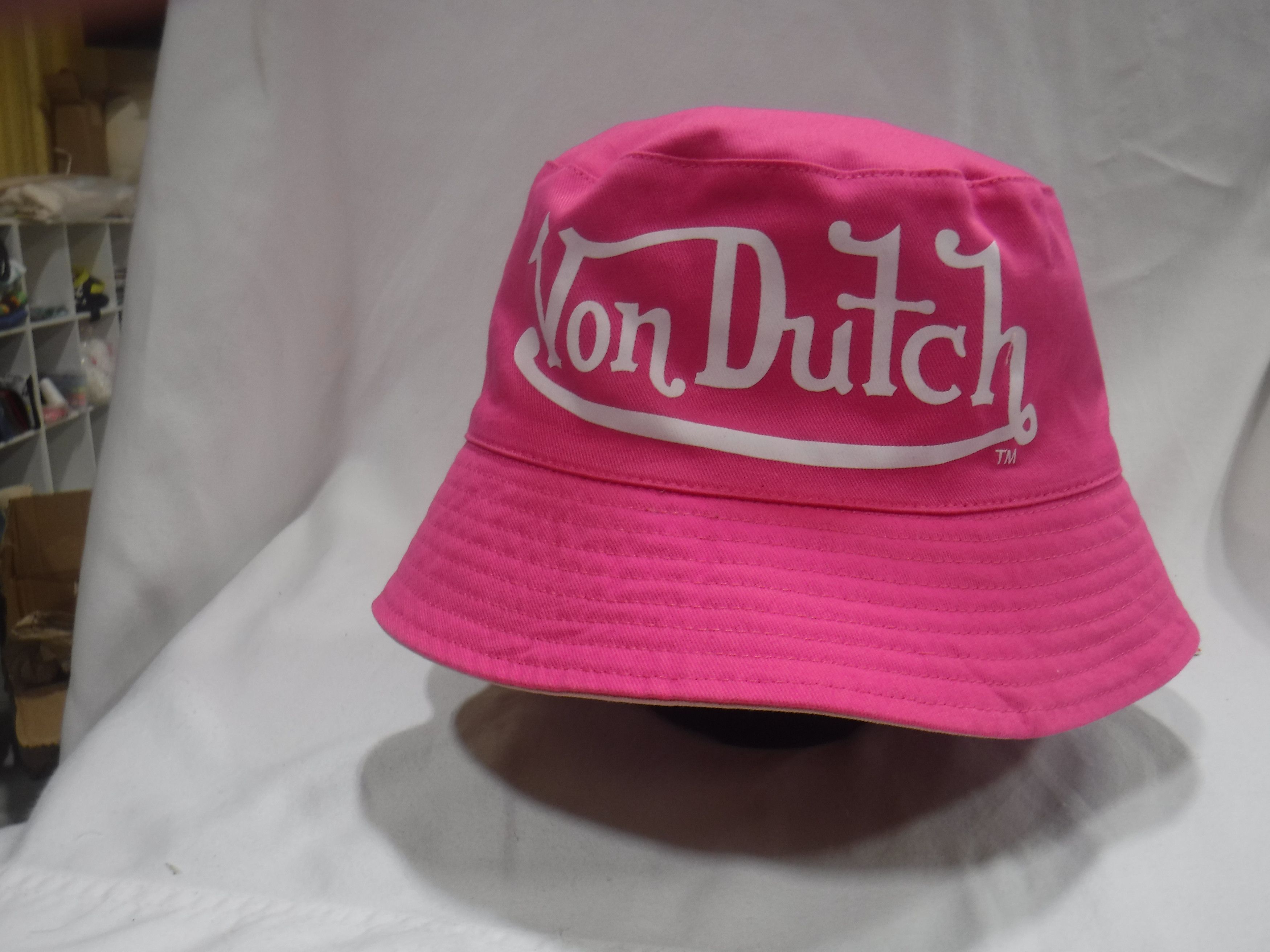 Von Dutch Von Dutch Pink Reversible Bucket Hat (VH60) Size ONE SIZE - 3 Thumbnail