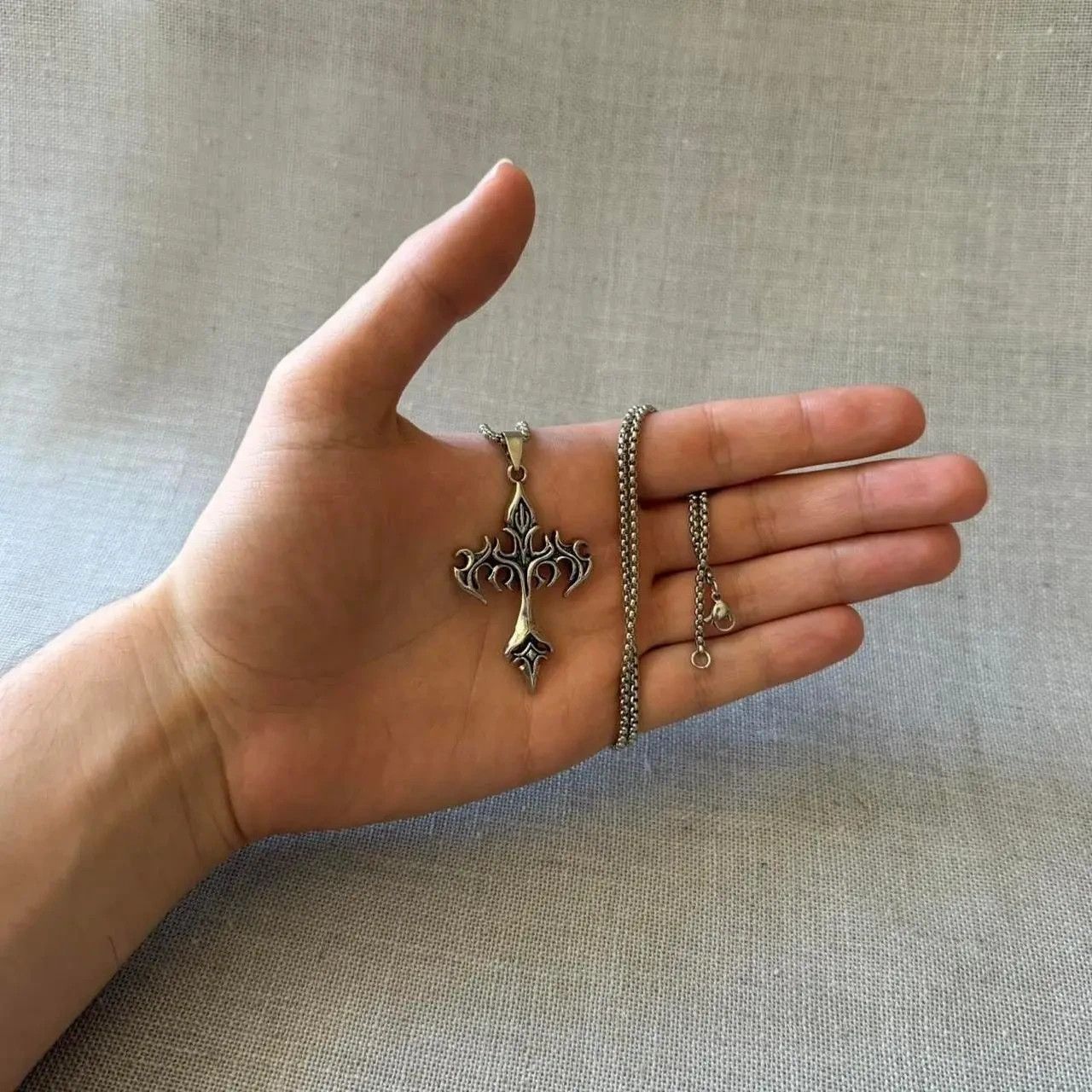 Other Y2k silver gothic cross necklace Size ONE SIZE - 2 Thumbnail