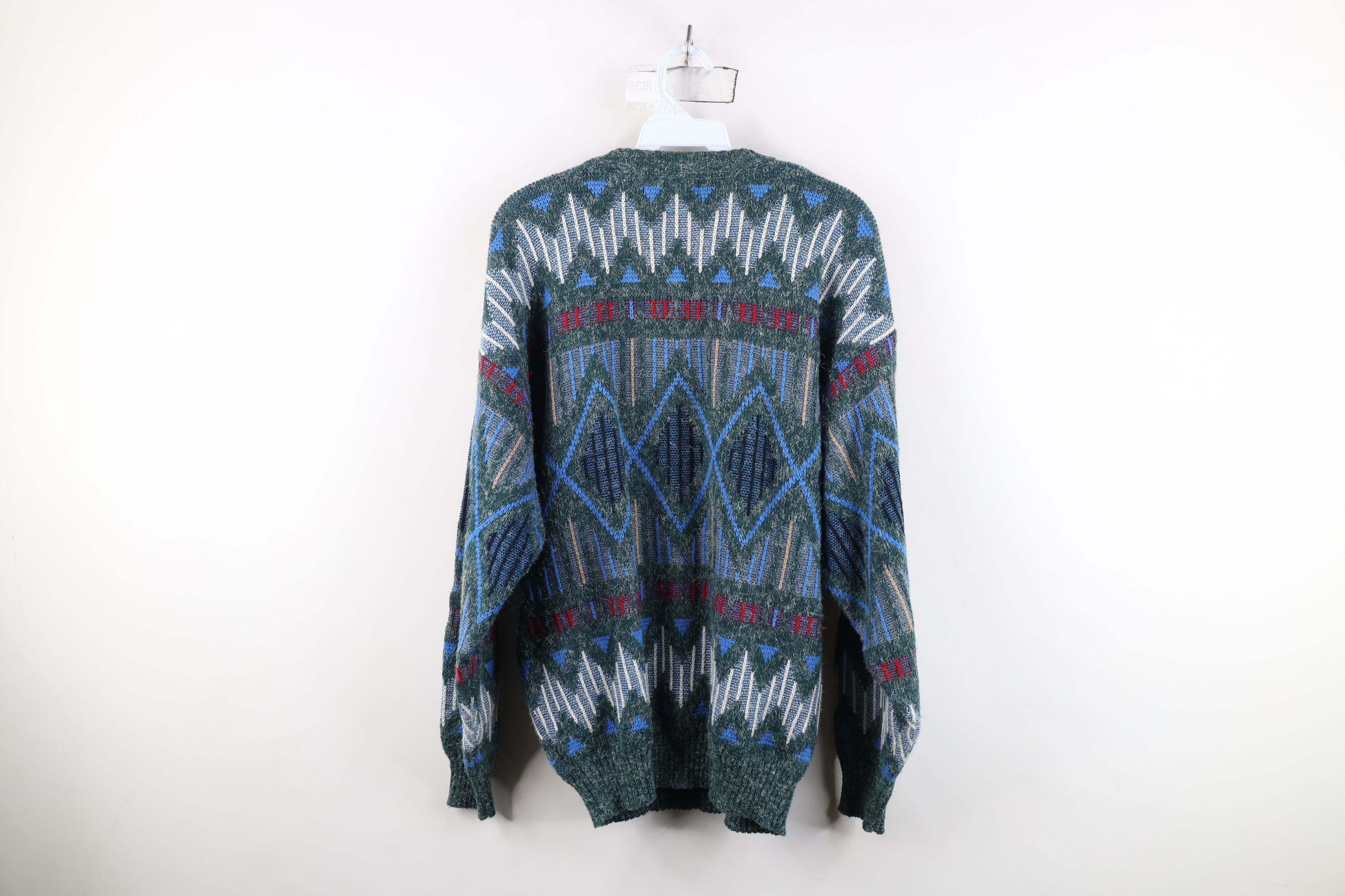 Vintage Vintage 90s Coogi Style Fair Isle Knit Crewneck Sweater Size US L / EU 52-54 / 3 - 10 Thumbnail