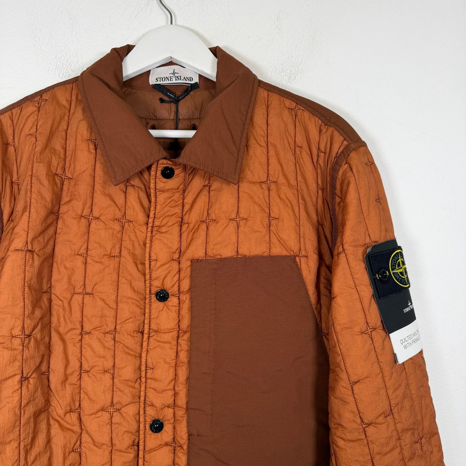 Stone Island Stone Island Burnt Orange Quilted Nylon Stella Jacket Size L Size US L / EU 52-54 / 3 - 2 Thumbnail