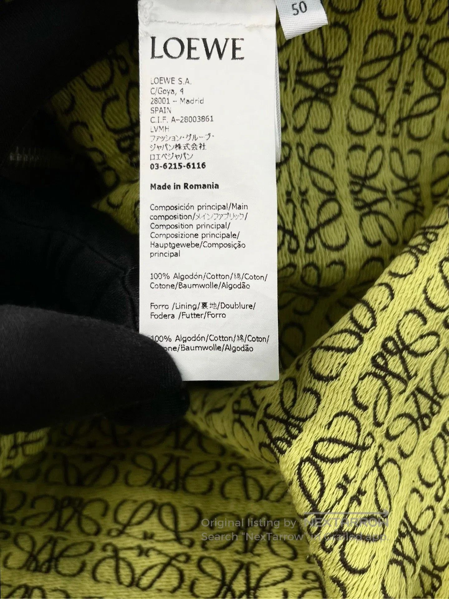 Loewe Loewe Anagram All. Size US M / EU 48-50 / 2 - 4 Thumbnail