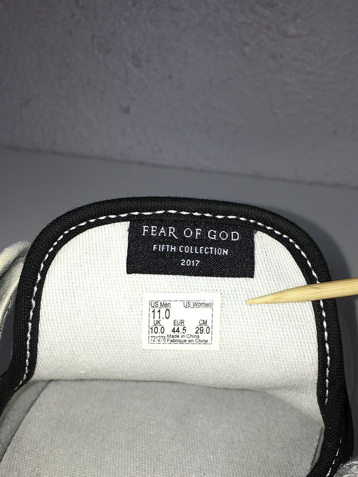 Fear of God × Vans shoes VANS x FEAR OF GOD FOG Slip-on 47 V DX sneakers y2k Size US 11 / EU 44 - 15 Thumbnail