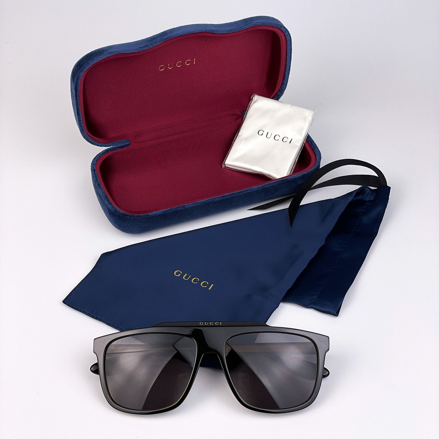 Gucci NEW GUCCI GG1039S 001 Aviator Plastic Unisex Sunglasses Size ONE SIZE - 12 Thumbnail