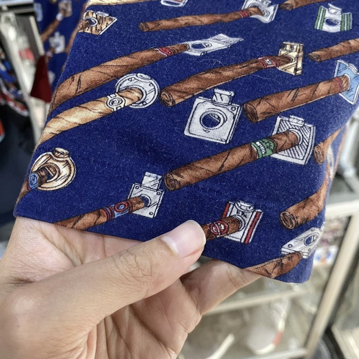 Nicole Miller Vintage 90s Nicole Miller Cigar & Liquor Novelty Print Polo Size US L / EU 52-54 / 3 - 7 Thumbnail