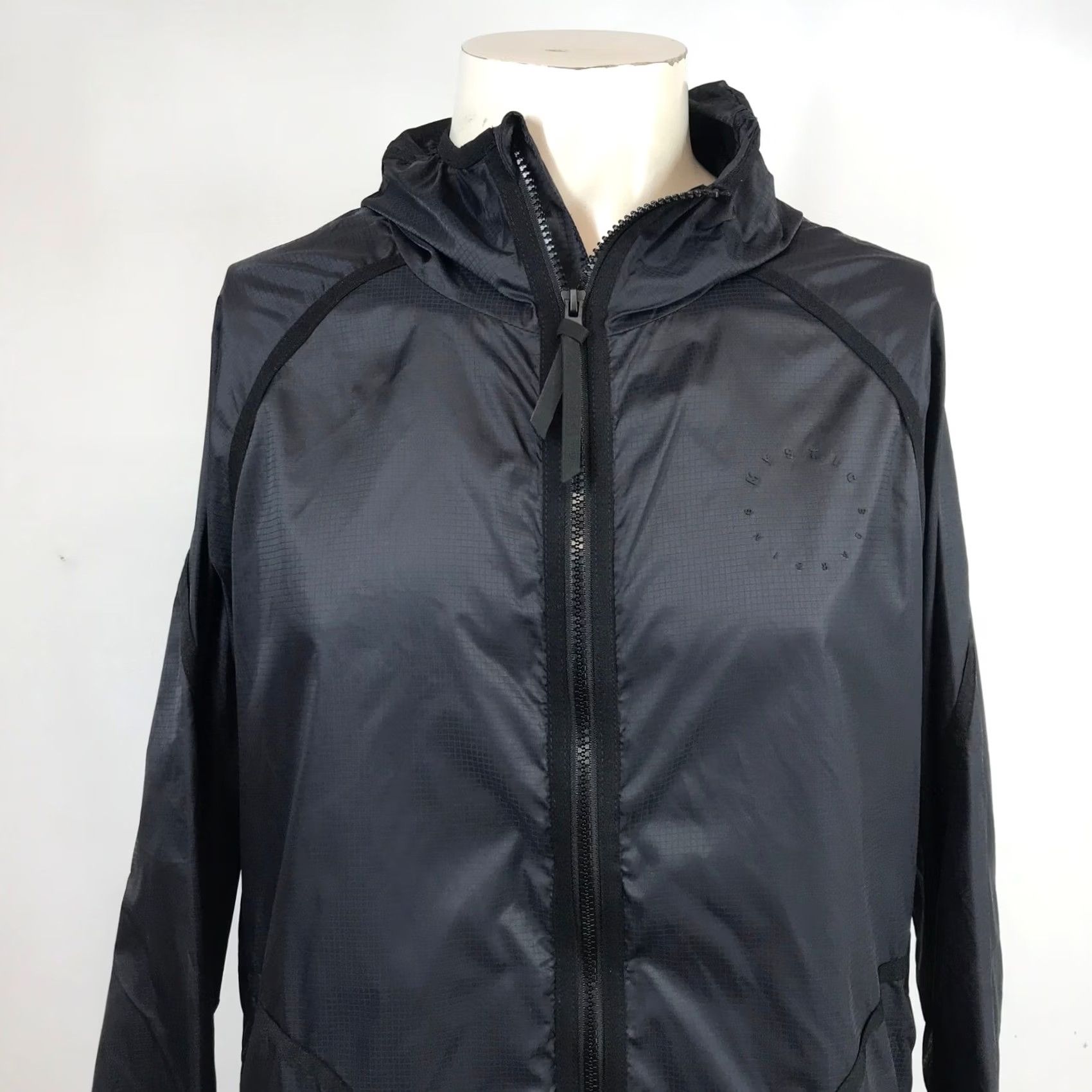 Vintage Mystic Boarding Mens Black Hooded Windbreaker Jacket Large Full Zip Ripstop Size US L / EU 52-54 / 3 - 2 Thumbnail