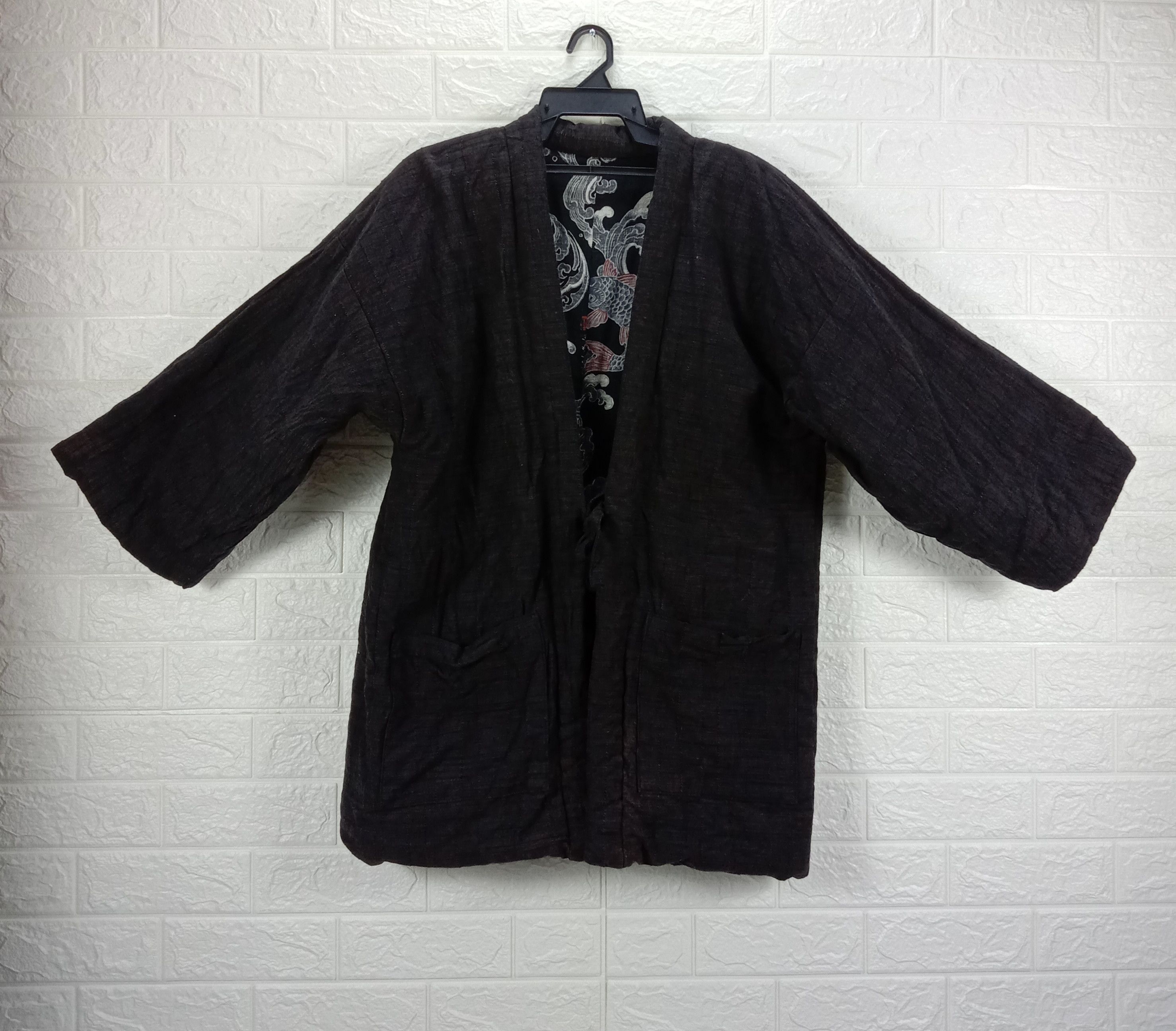 Japanese Brand Vintage Karakuri Tamashi Sukajan Koi Fish Reversible Kimono Size US XL / EU 56 / 4 - 9 Thumbnail