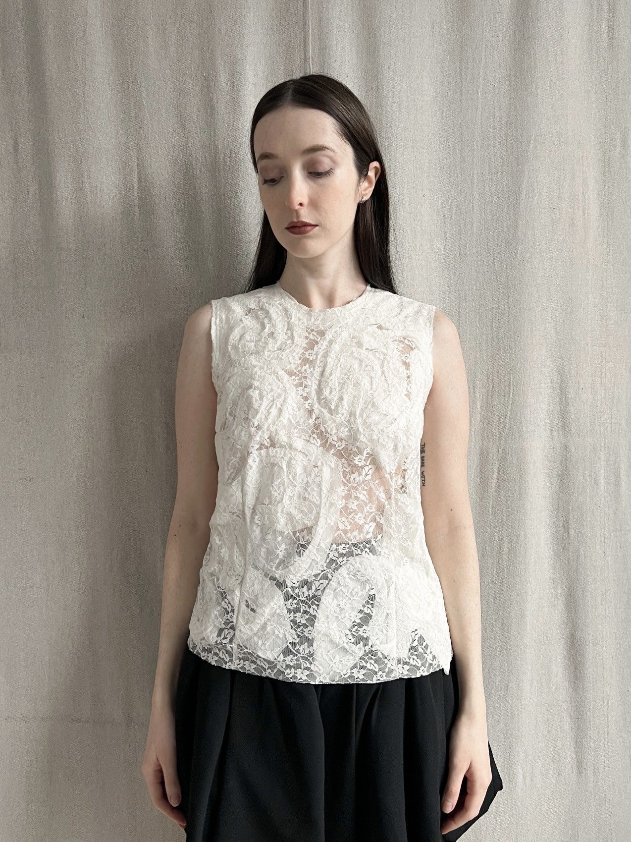 Comme des Garcons Comme des Garcons AW15 Tailored Lace Blouse Size S / US 4 / IT 40 - 1 Thumbnail