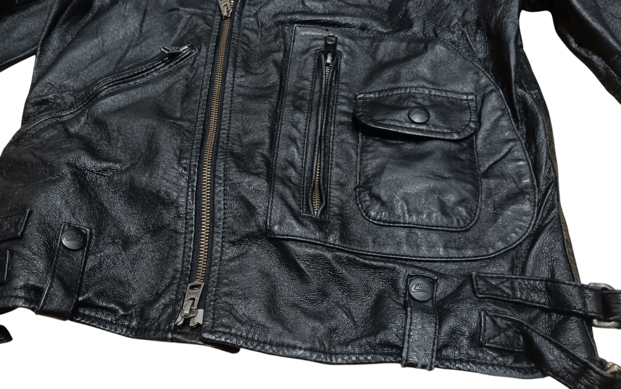 Edwin Edwin punk rock biker leather Jacket Size US M / EU 48-50 / 2 - 2 Thumbnail