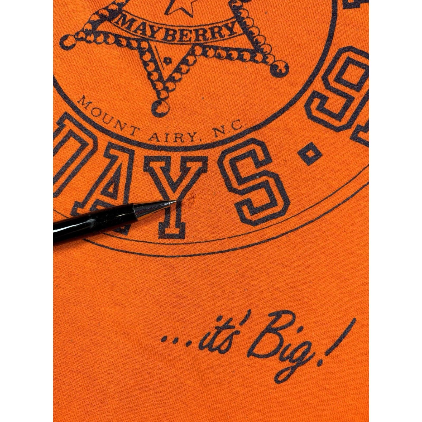 Jerzees VINTAGE 90s Sherif Police Graphic T-Shirt L Jerzees Men Captain America Ghost Stitch Orange Crew Neck Short Sleeve Cotton Size US L / EU 52-54 / 3 - 7 Thumbnail