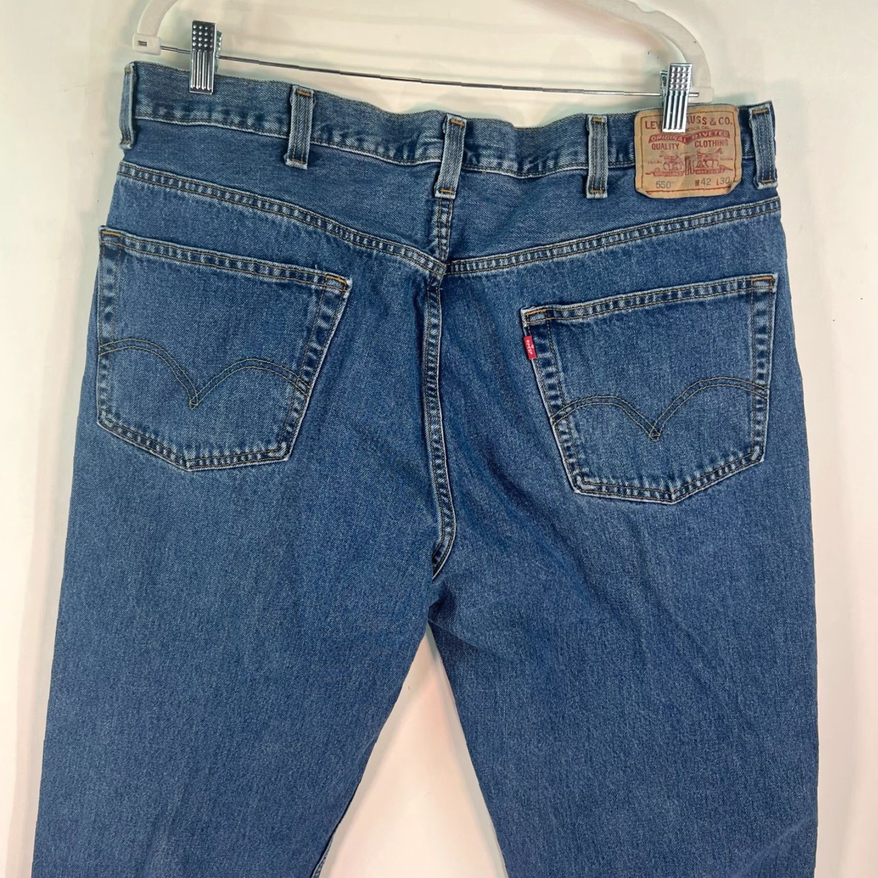 Levi's Levi's Jeans 550 Relaxed Fit Denim Blue Straight Leg 42 Men's Regular 42X30 Red Tag Size US 42 / EU 58 - 5 Thumbnail