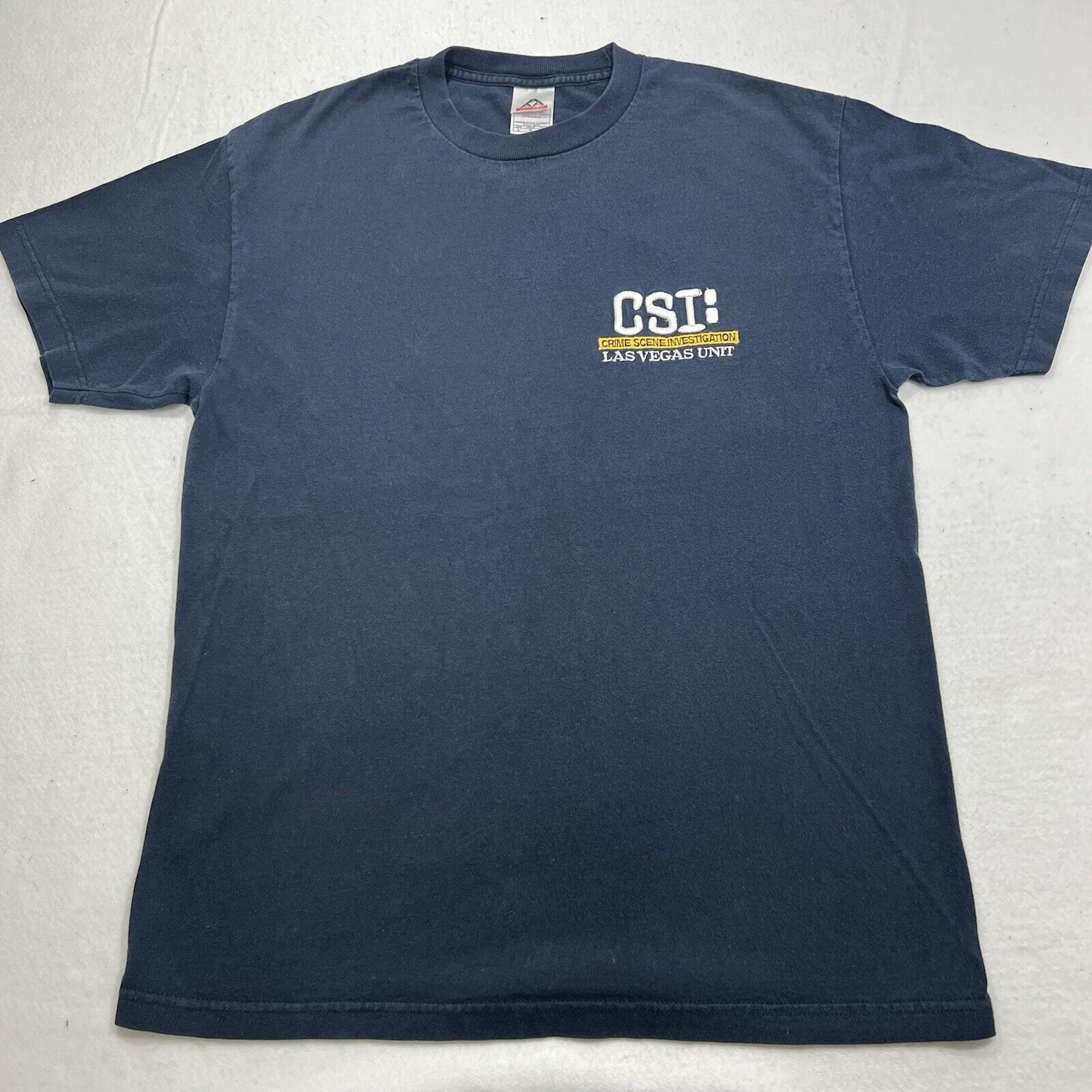Alstyle Vintage AlStyle Large CSI Las Vegas Embroidered Blue T Shirt Size US L / EU 52-54 / 3 - 1 Thumbnail