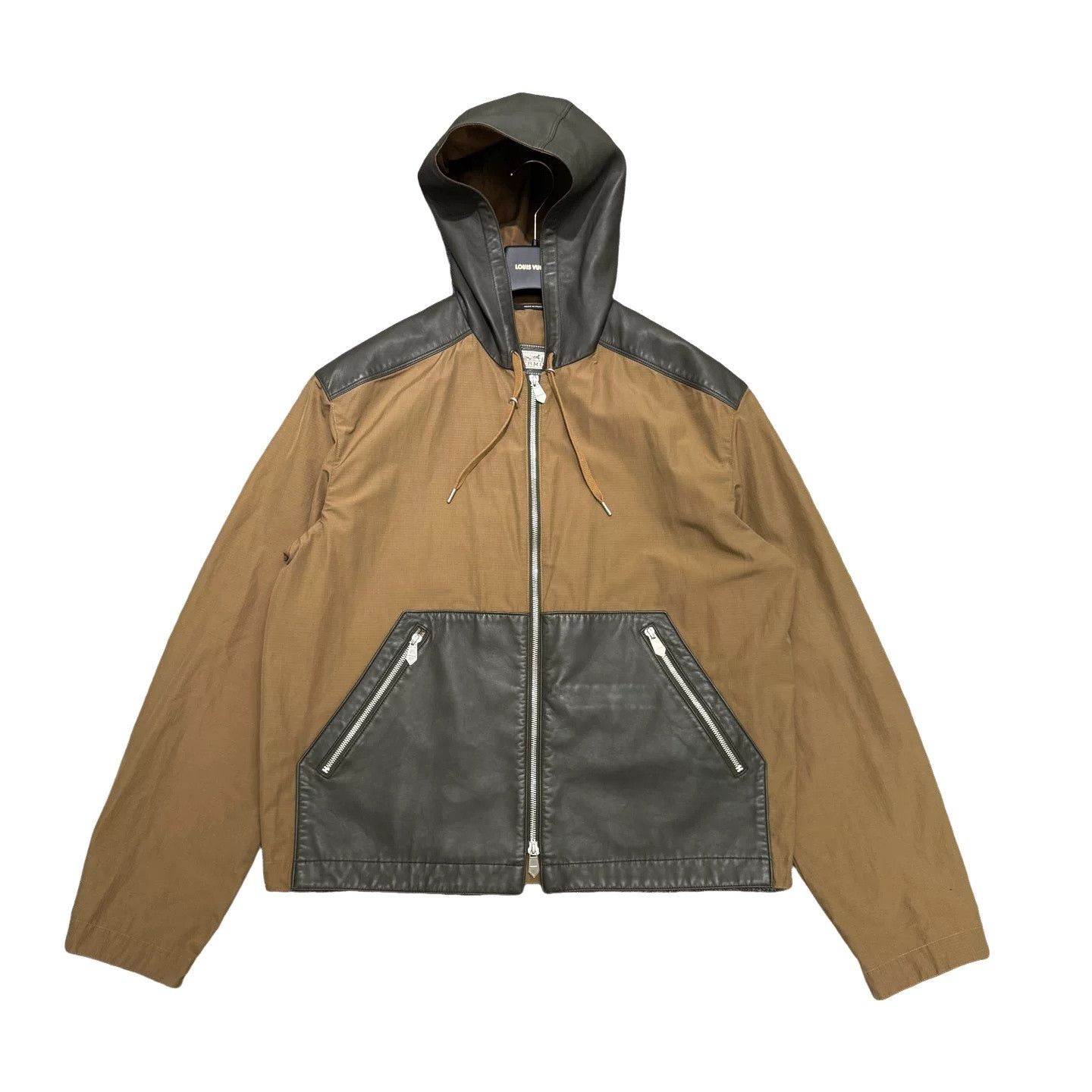 Hermes Hermès Leather Trim Hooded Jacket Size 48 Size US M / EU 48-50 / 2 - 1 Thumbnail