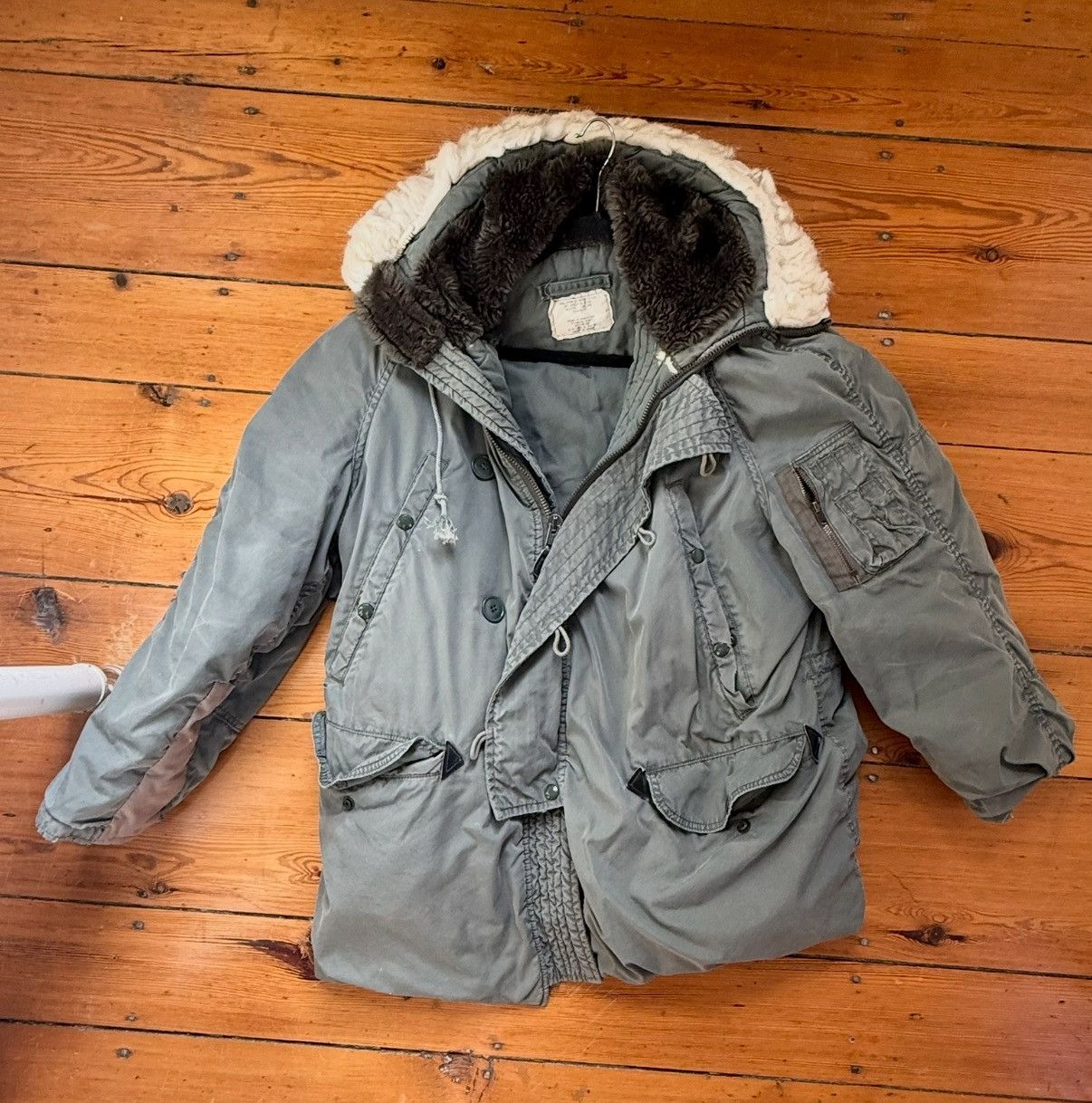 Vintage Olive Drab N-3B US Military Extreme Cold Weather Parka Size US L / EU 52-54 / 3 - 2 Thumbnail