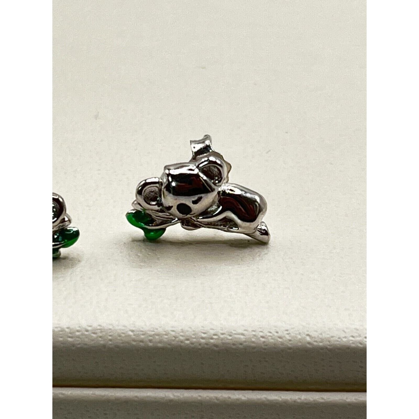 The Unbranded Brand Baby Koala .925 Silver Koala Bear Stud Earrings Size ONE SIZE - 3 Thumbnail