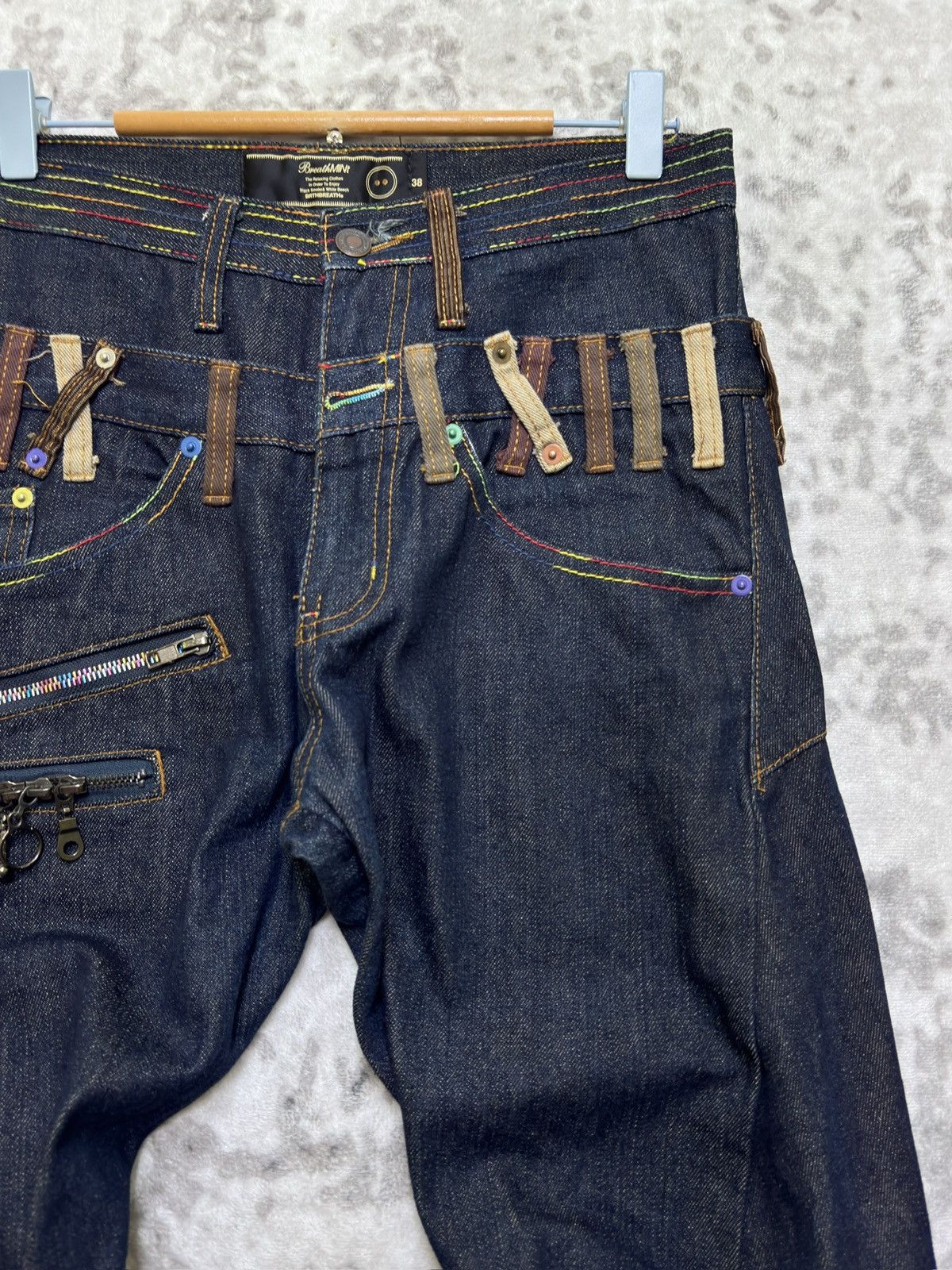 PPFM Vintage BreathMINt Double Waist Zipper Style Denim Jeans Size US 29 - 5 Thumbnail