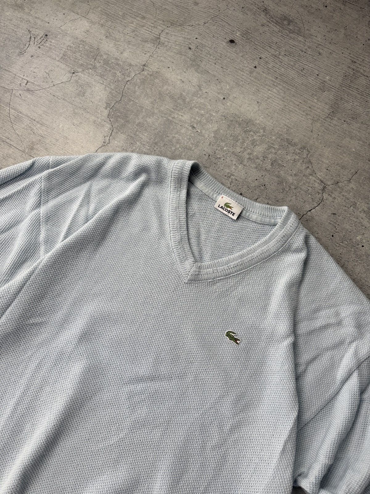 Lacoste Lacoste Sweater baby blue V-Neck Pullover Small Logo size XL Size US XL / EU 56 / 4 - 3 Thumbnail
