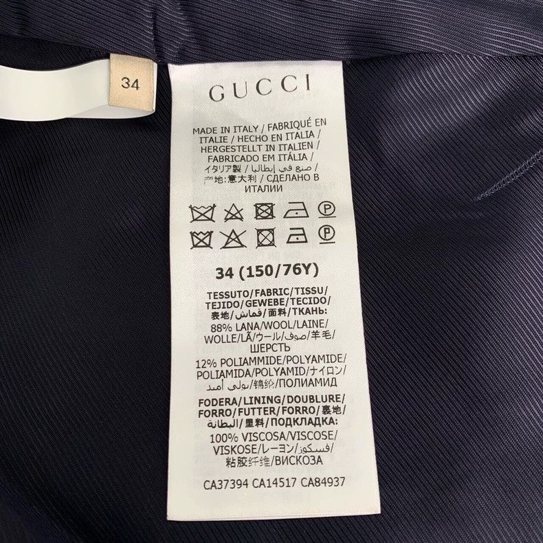 Gucci Gucci Size 34 Red lapel single-breasted wool tweed checker Size US XXS / EU 40 - 7 Thumbnail