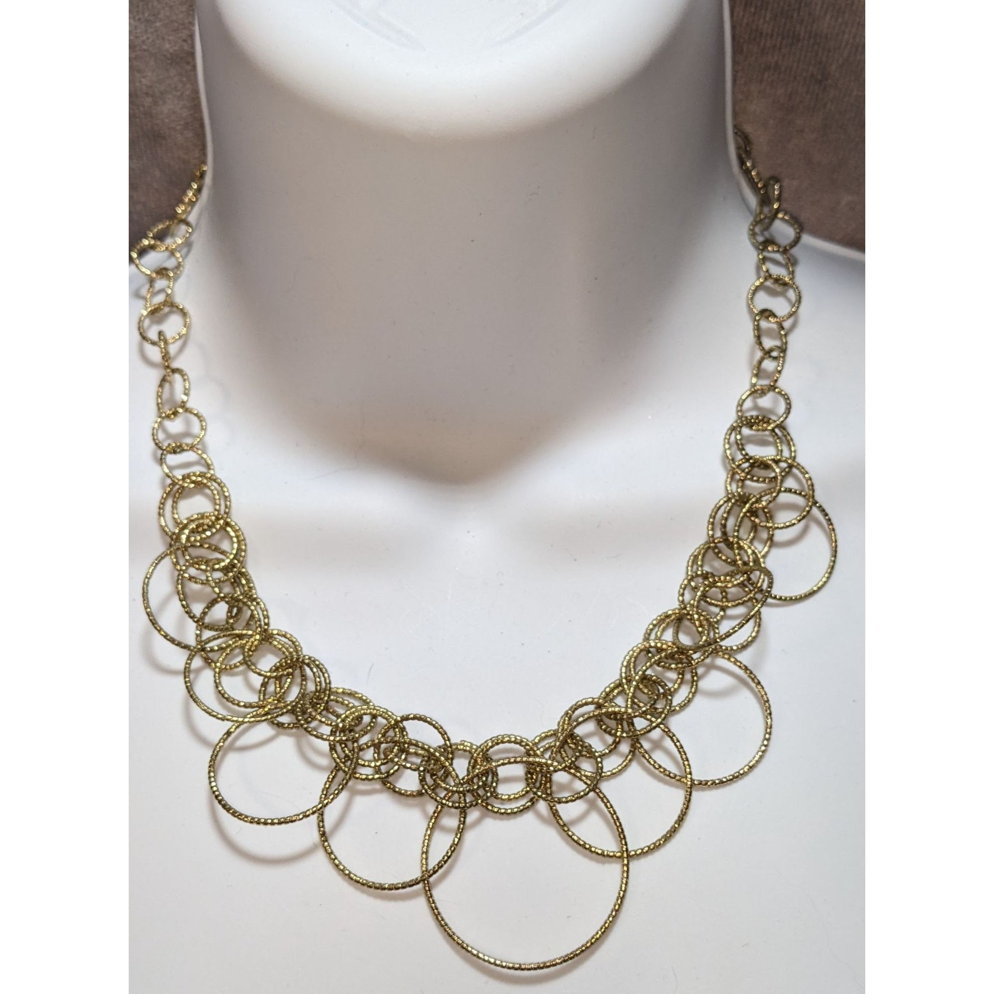 Other Casual Silver-Tone Necklace With Textured Rings Size ONE SIZE - 3 Thumbnail