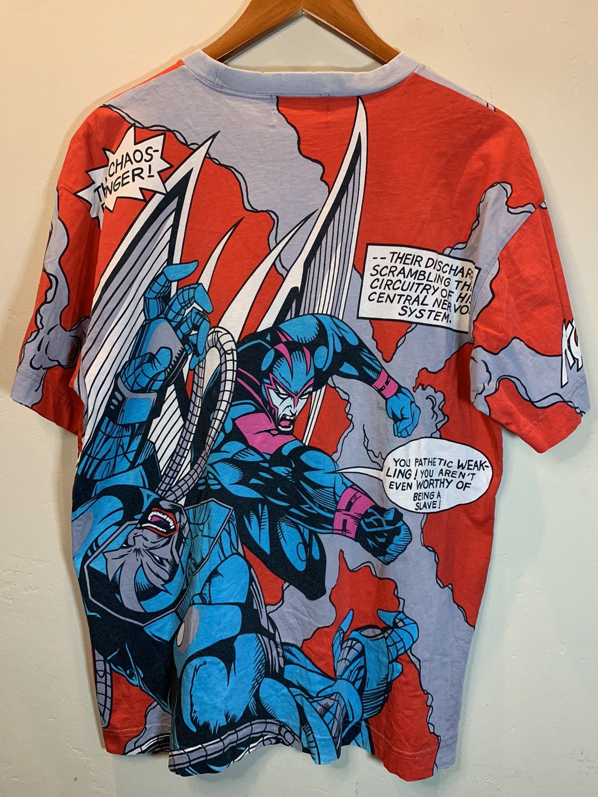 Marvel Comics × Vintage *RARE* Vintage Archangel vs Apocalypse Marvel Mega AOP Shirt Size US L / EU 52-54 / 3 - 2 Thumbnail
