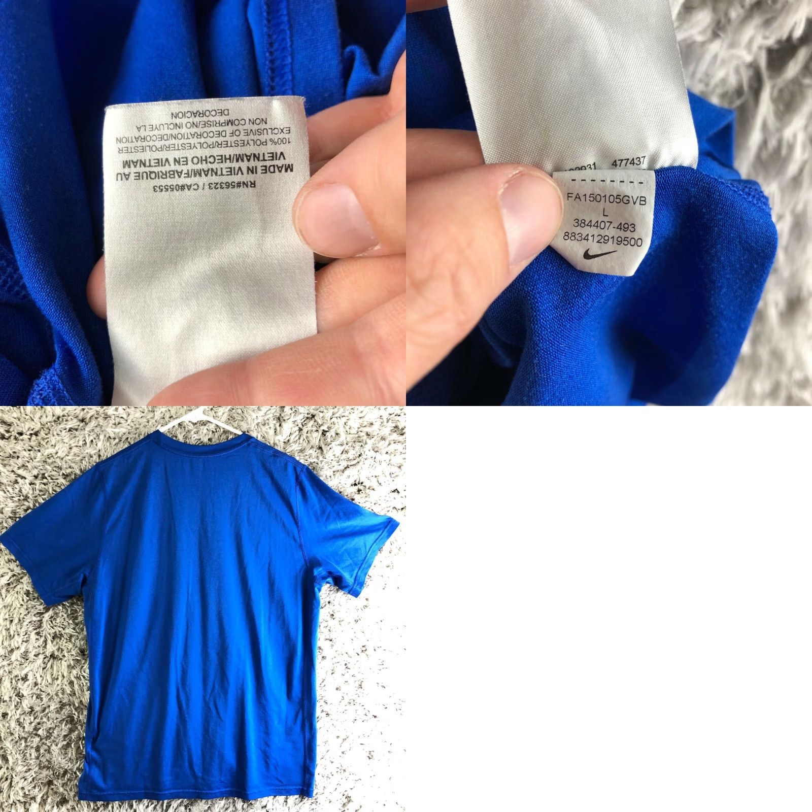 Nike Nike Dri-Fit Shirt Short Sleeve Crew Neck Mens Large Blue Viking New Berlin West Logo Sports Shirt Size US L / EU 52-54 / 3 - 8 Thumbnail