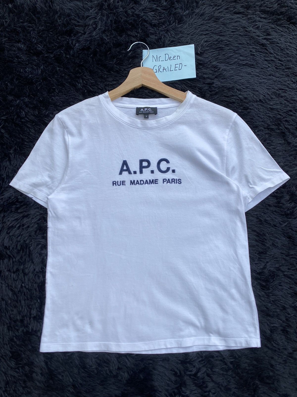 Rare A.P.C Rue Madame Paris Spellout Tshirt