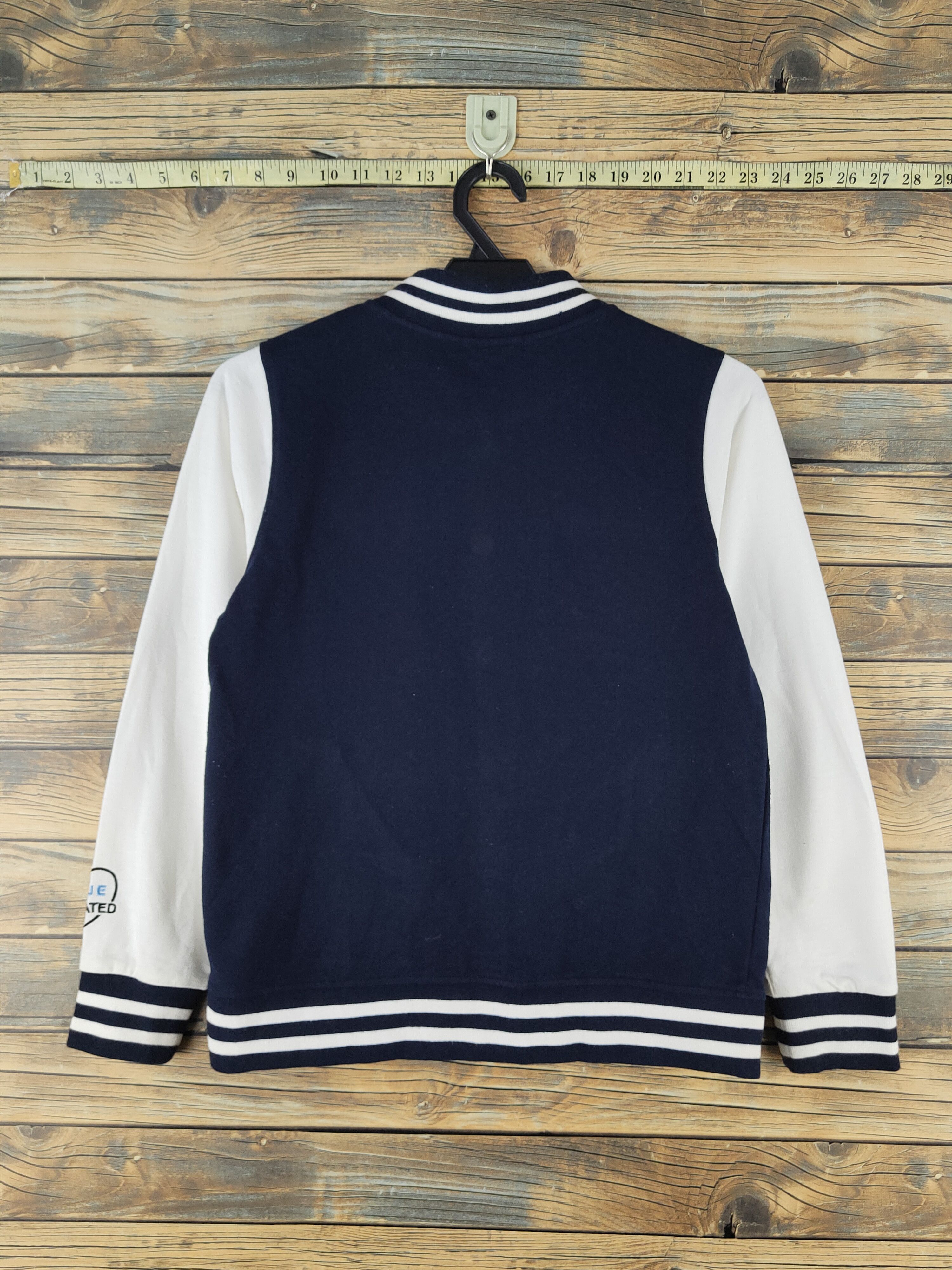 Japanese Brand DL Lovetoxic Navy White Varsity Jackets #2489 Size S / US 4 / IT 40 - 9 Thumbnail