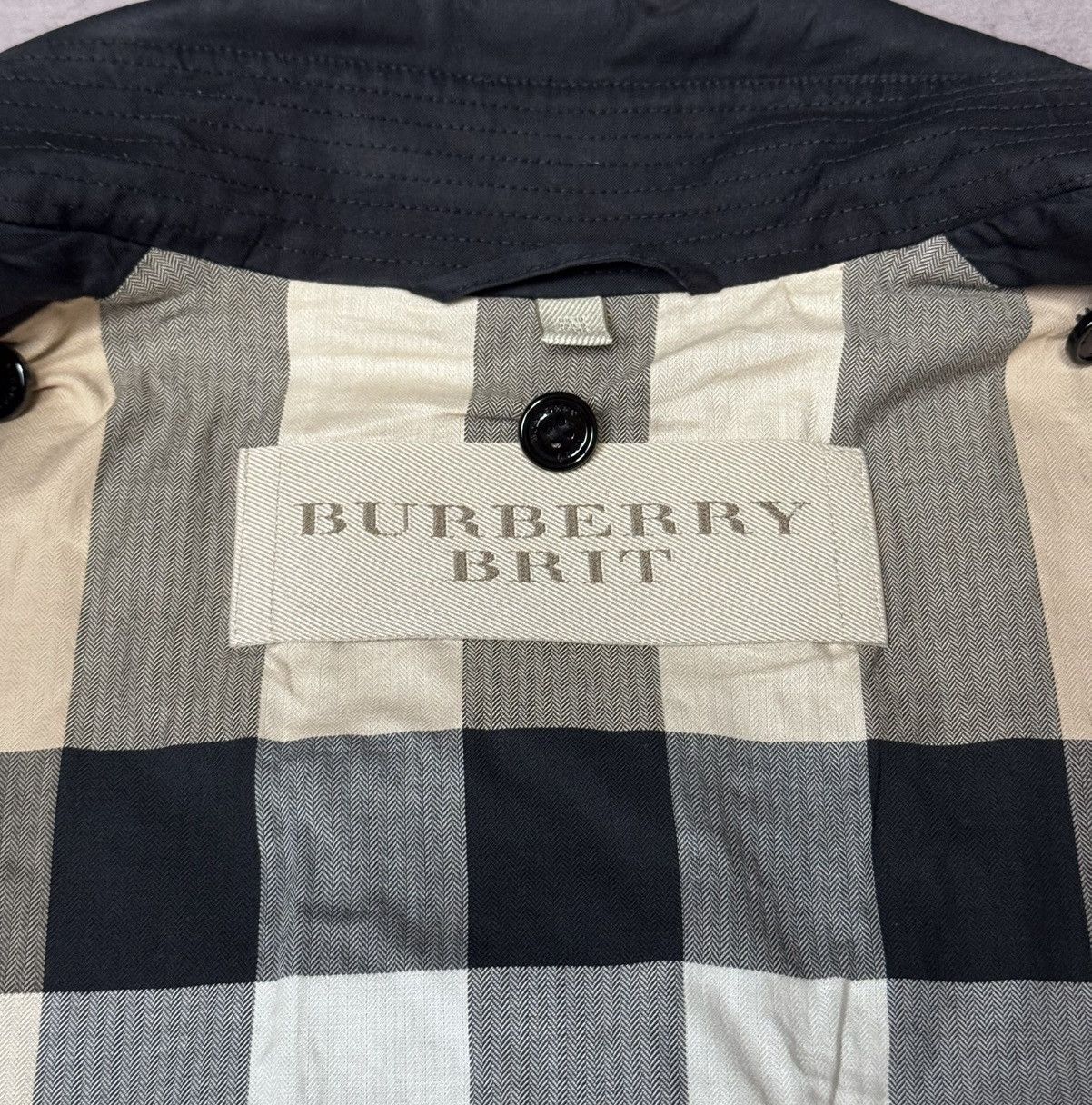 Burberry Burberry Brit Women’s Black Cotton Trench Coat Size:ITA-42 Size M / US 6-8 / IT 42-44 - 11 Thumbnail