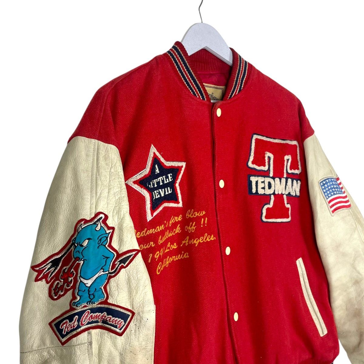 Tedman × Vintage 💥 90s TED COMPANY SPORT VARSITY JACKET BIG LOGO Size US XL / EU 56 / 4 - 7 Thumbnail