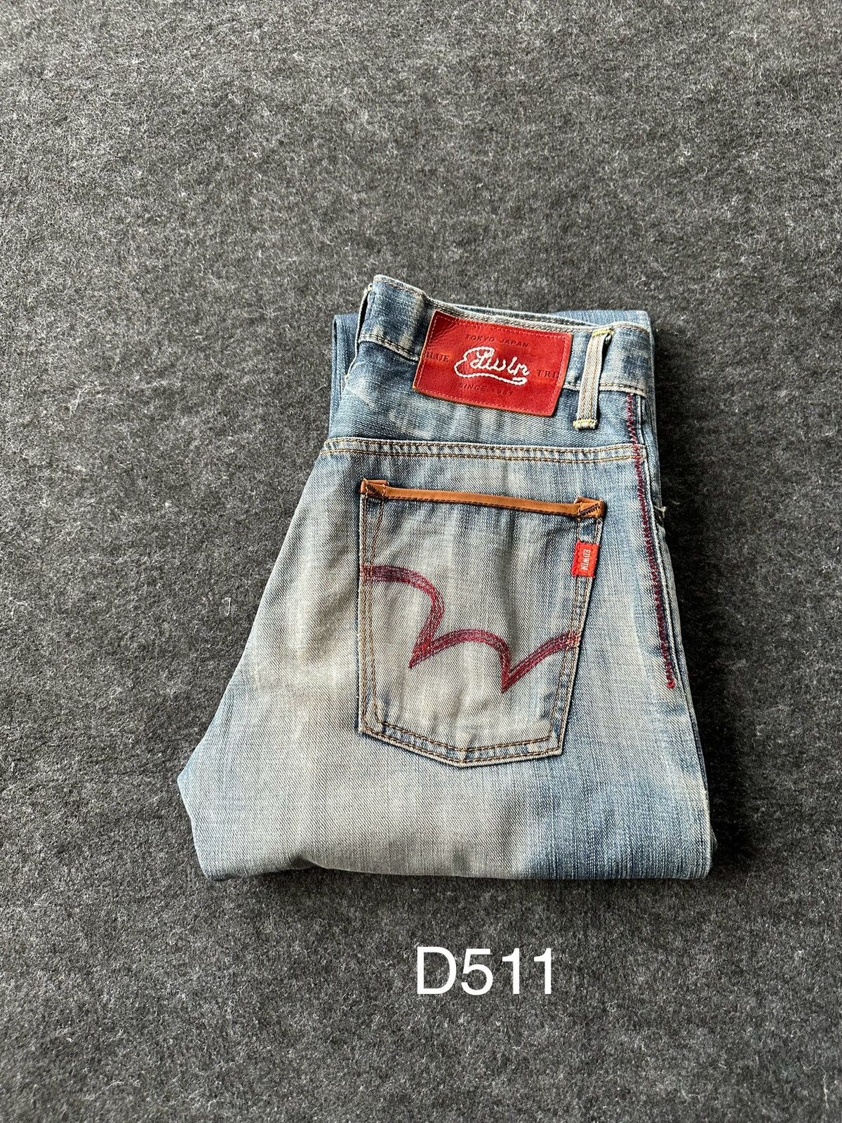 Edwin Edwin Blue Trip Japan Faded Washed Vintage Denim D511 Size US 29 - 18 Thumbnail