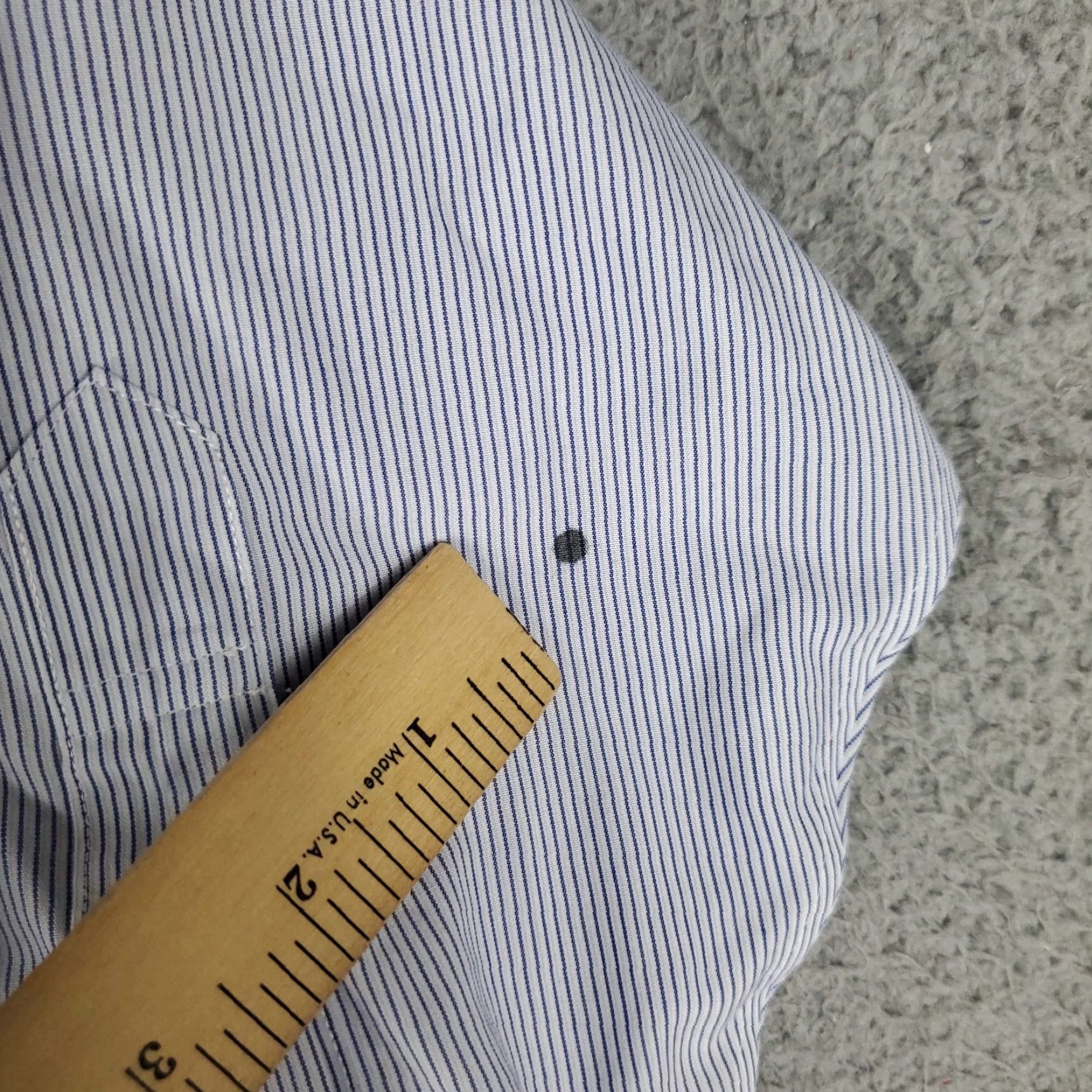 Brooks Brothers VINTAGE Brooks Brothers Dress Shirt Mens Size 18 Blue Striped Business Casual Classic Modern Size 48R - 3 Thumbnail
